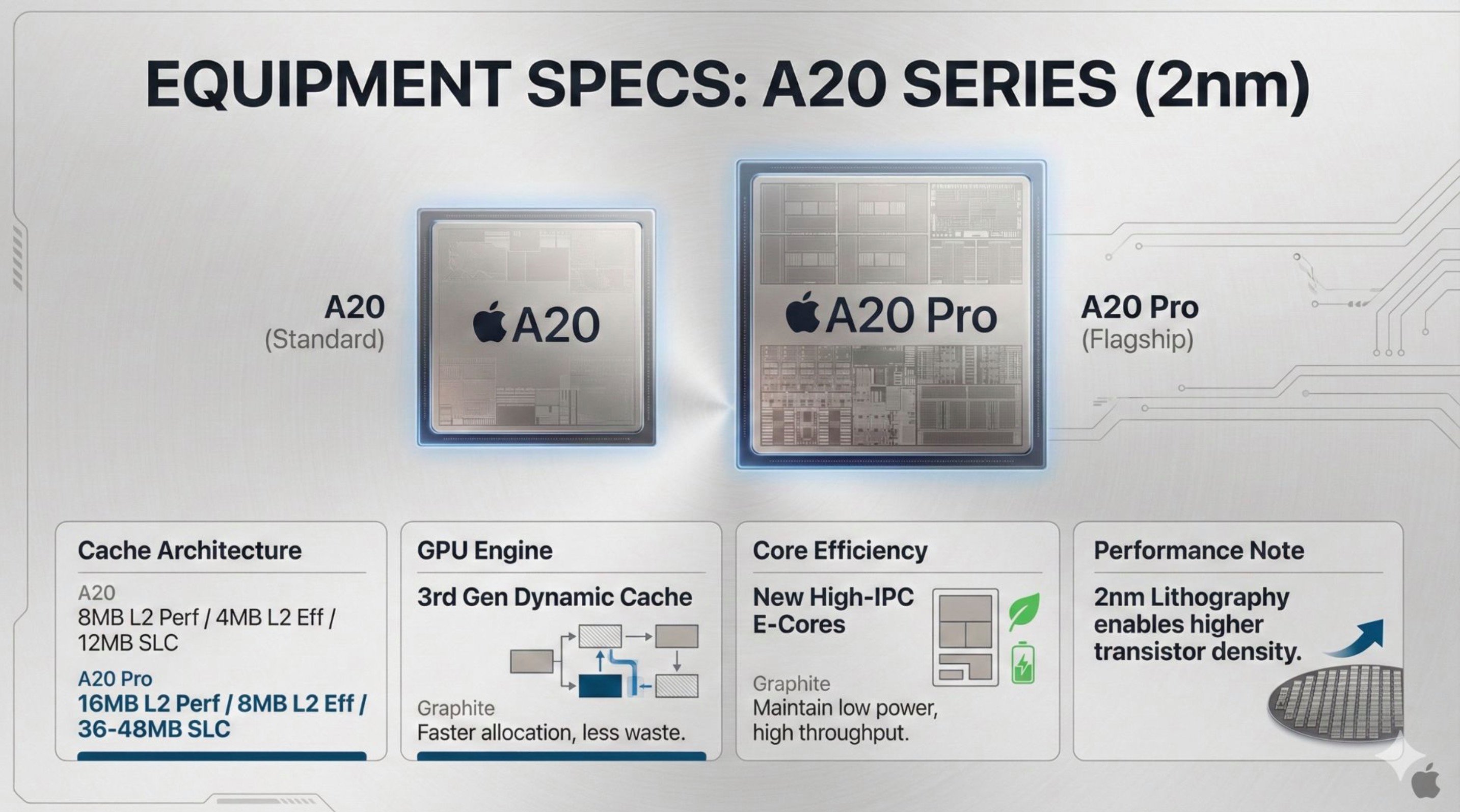 Le gain de perforamnces entre la A20 et la A20 Pro dvrait être notable. ©WCCFTech