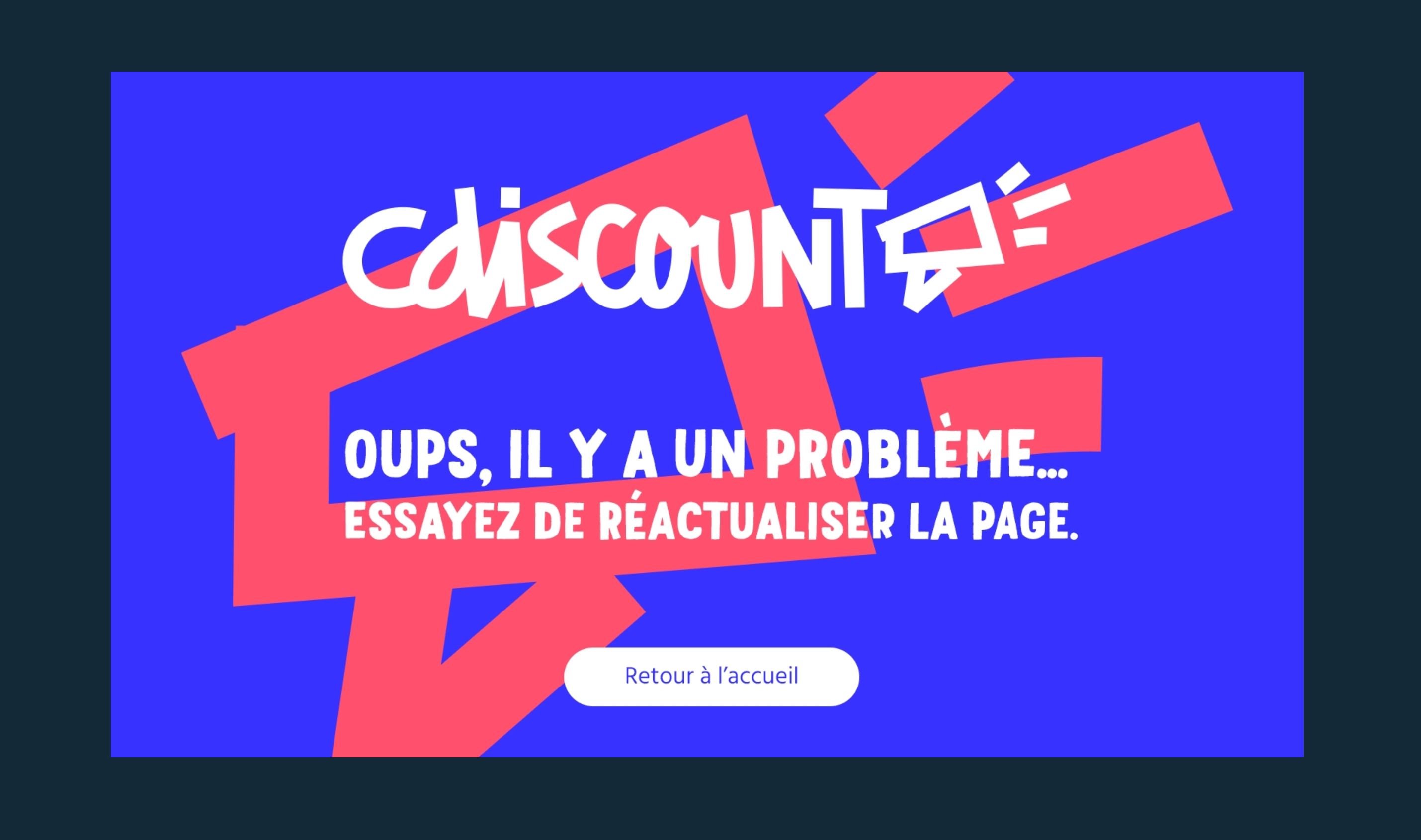 Cdiscount ne réponds plus. © Capture d'écran Clubic