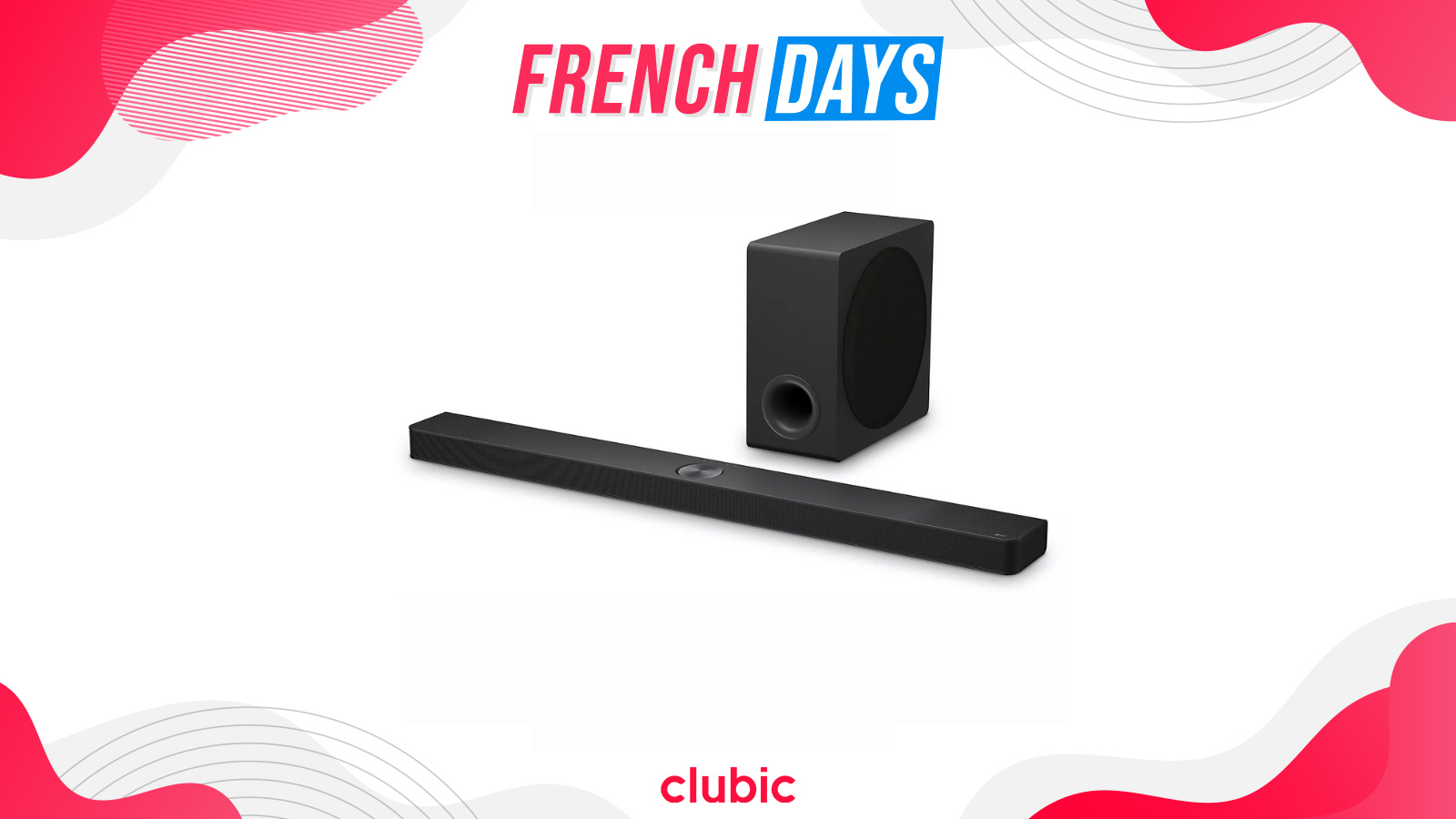 Dernier jour French Days : la barre de son LG Dolby Atmos chute à 499 € (-38 %) © clubic