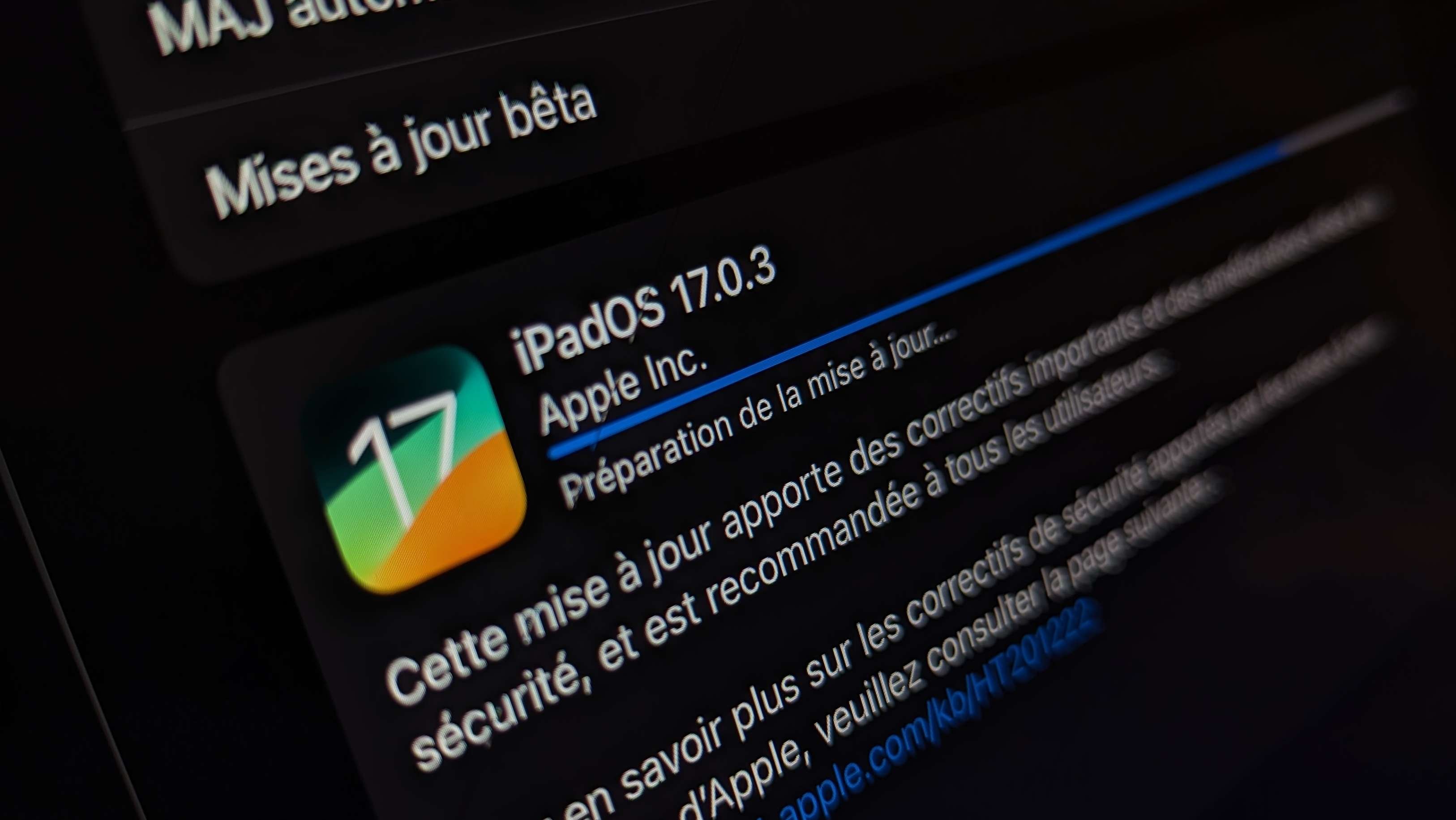 Le problème touche aussi les tablettes d'Apple © Corentin Béchade pour Clubic