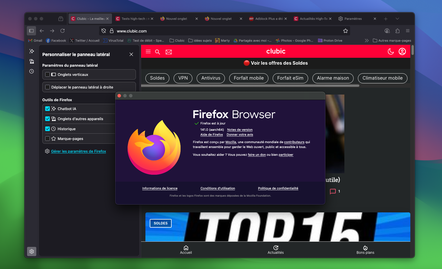 Firefox 141 est là et Mozilla continue d'améliorer doucement l'expérience utilisateur. © Clubic