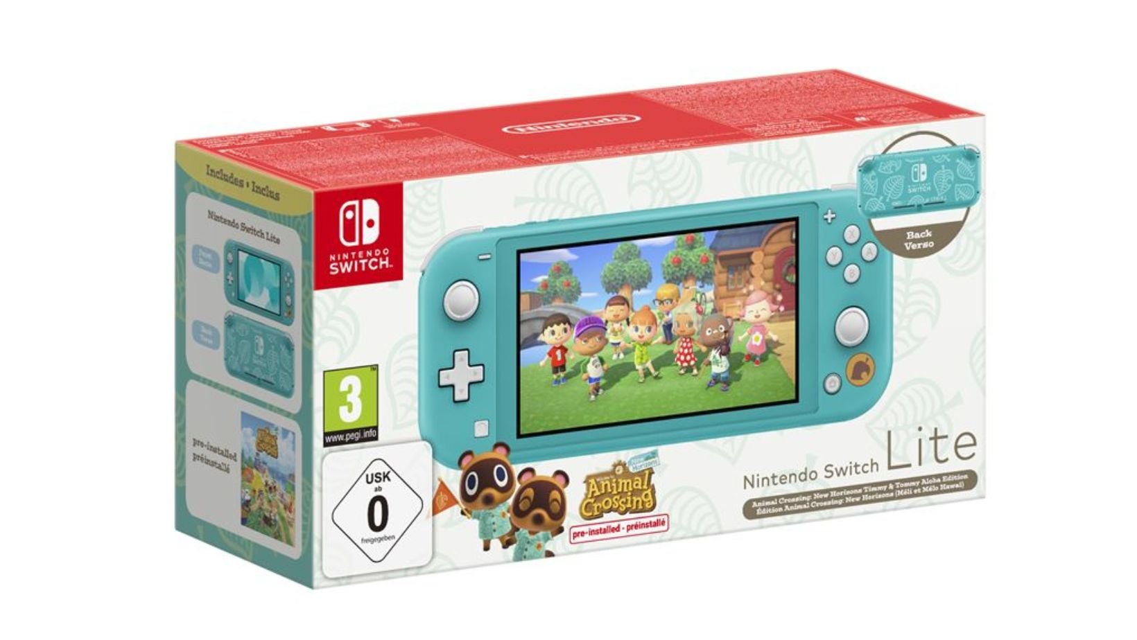 Le pack Nintendo Switch Lite édition limitée (Meli & Melo Hawai) + Animal Crossing New Horizons