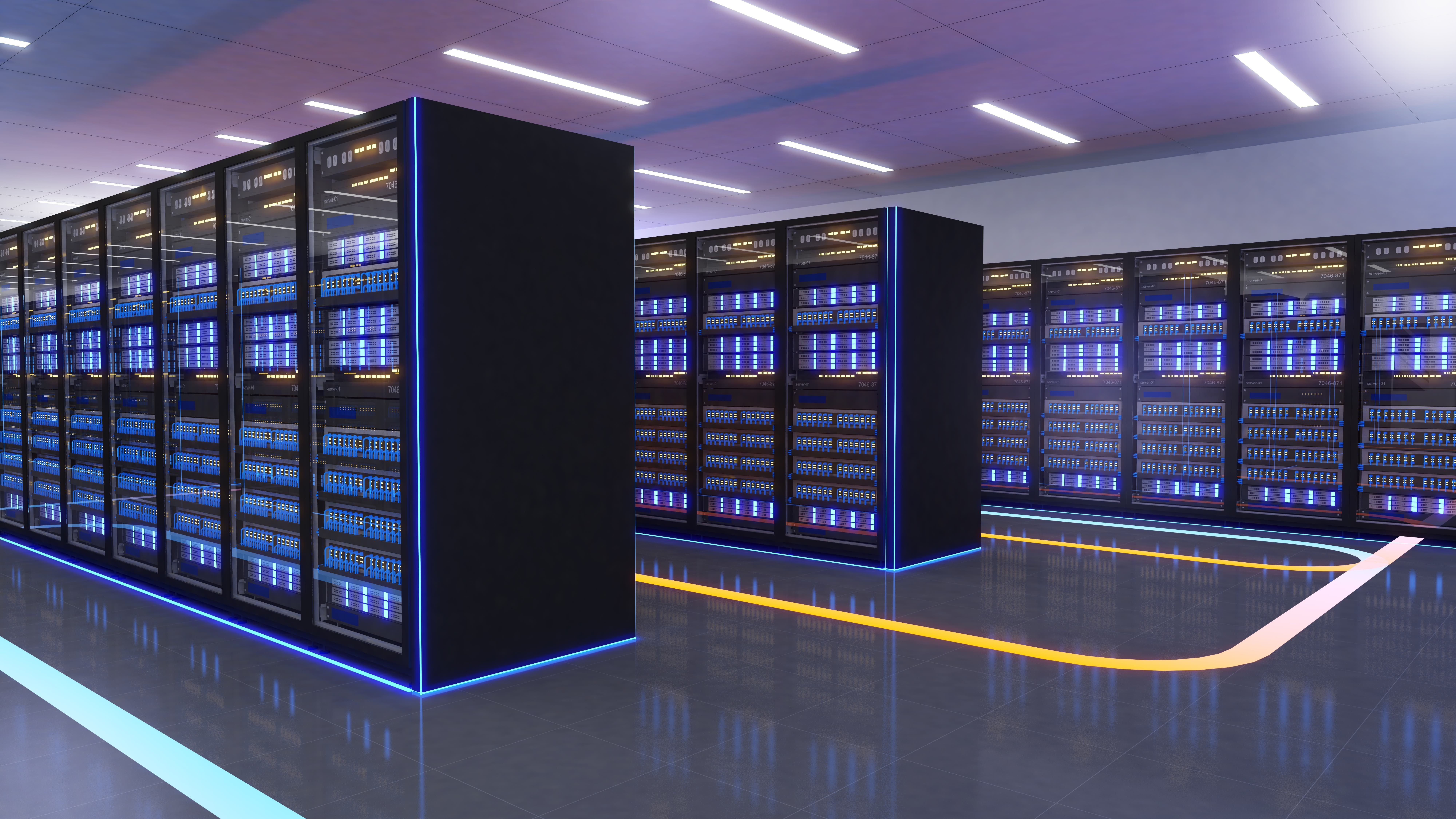 L'intérieur d'un centre de données. ©Shutterstock