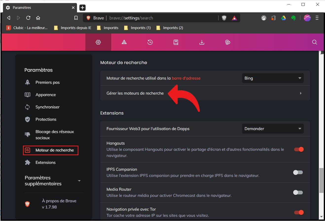 supprimer bing brave 2