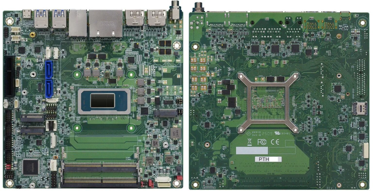 La carte sans dessus-dessous... avec son processeur directement implanté. ©DFI