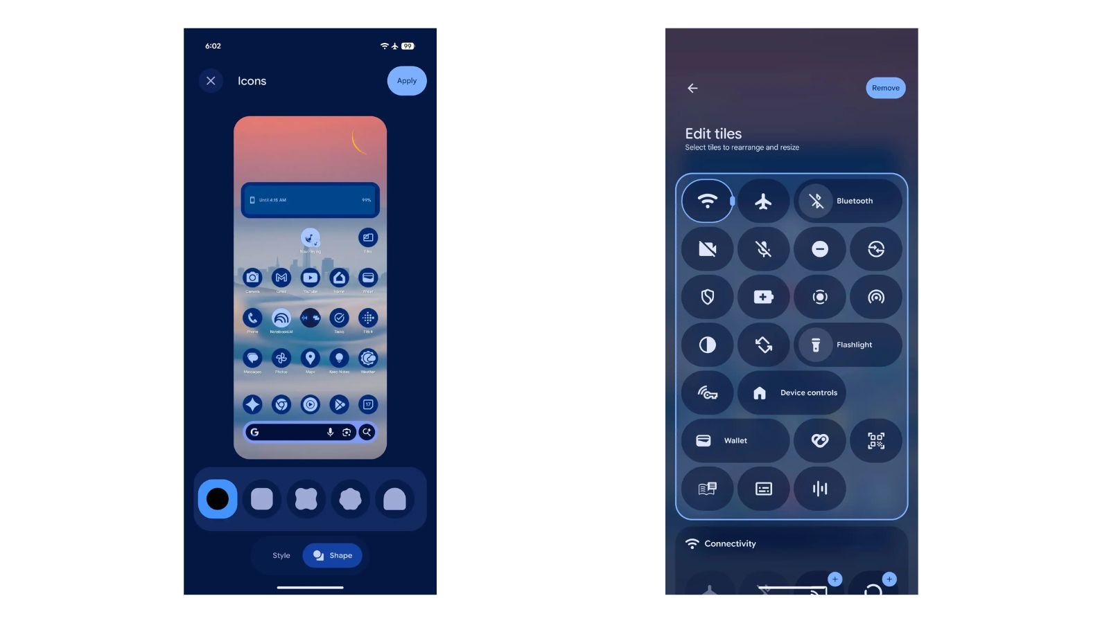 Des icones minimalistes et un ajustement des blocs amélioré. ©Google / 9To5Google
