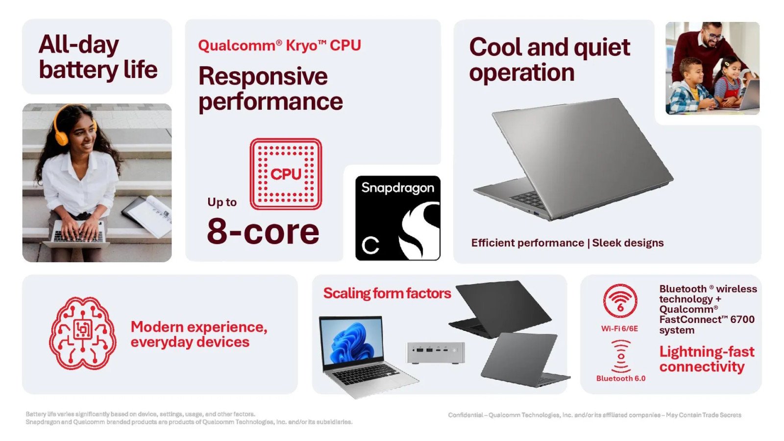 Le Snapdragon C a été conçu pour animer les PC low cost sous Windows 11 on Arm. ©Qualcomm