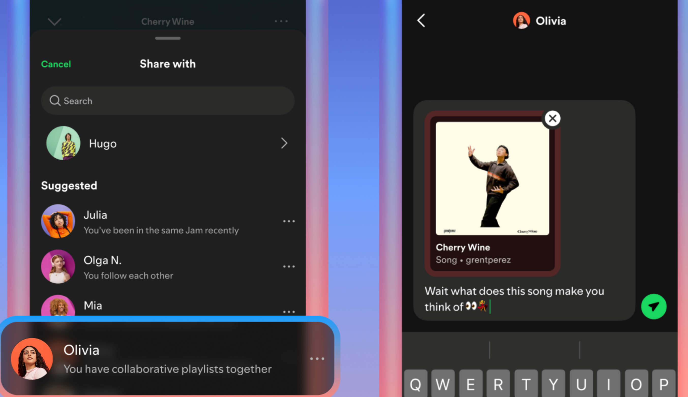 On ne l'a pas vu venir : Spotify lance sa messagerie pour mélomanes