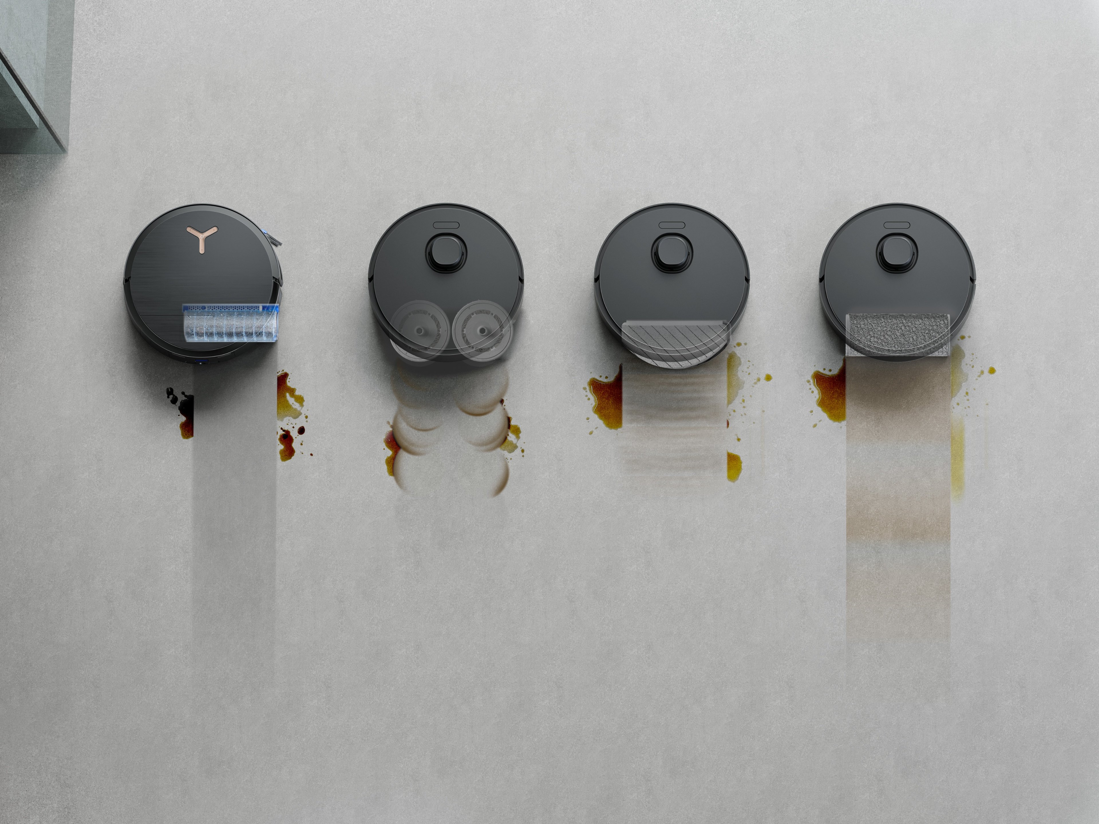OZMO ROLLER serait plus efficace sur les taches au sol © Ecovacs