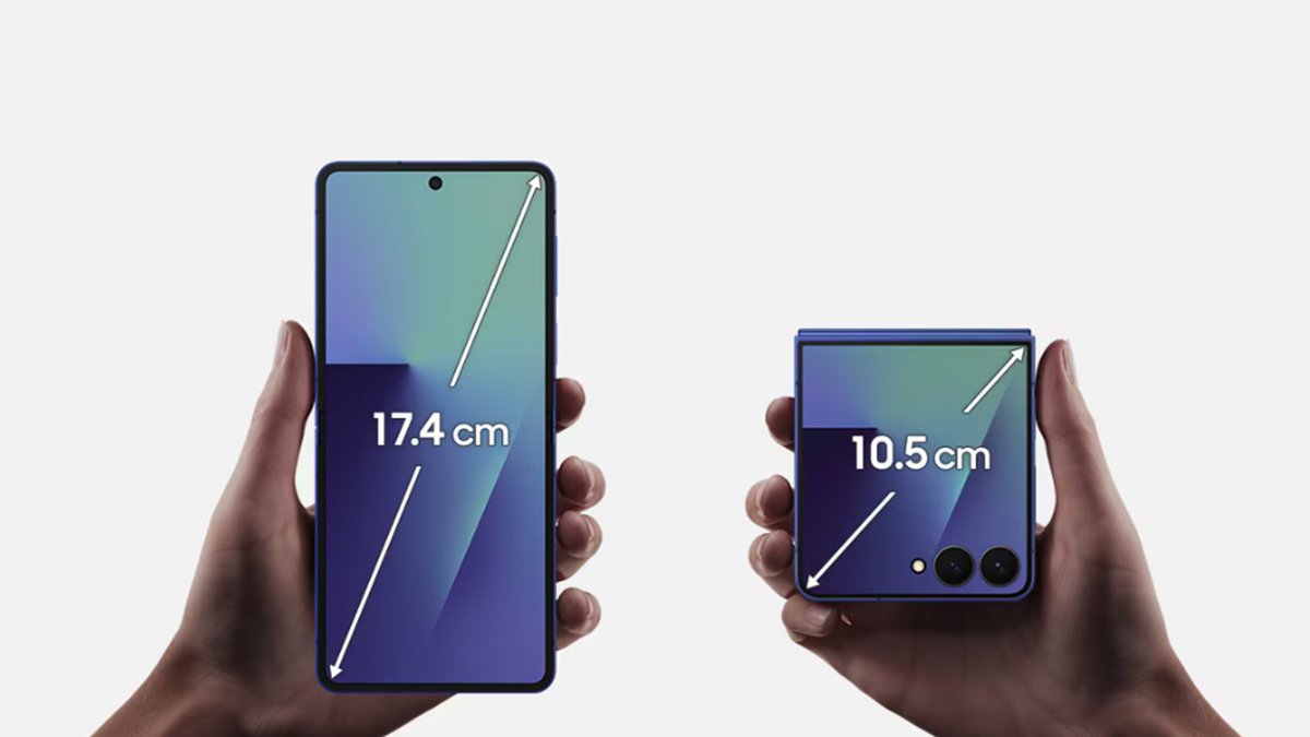 Pliable et compact, le Z Flip 7 dévoile un grand écran AMOLED 6,9” ultra lumineux et fluide, parfait en toute situation ©Samsung