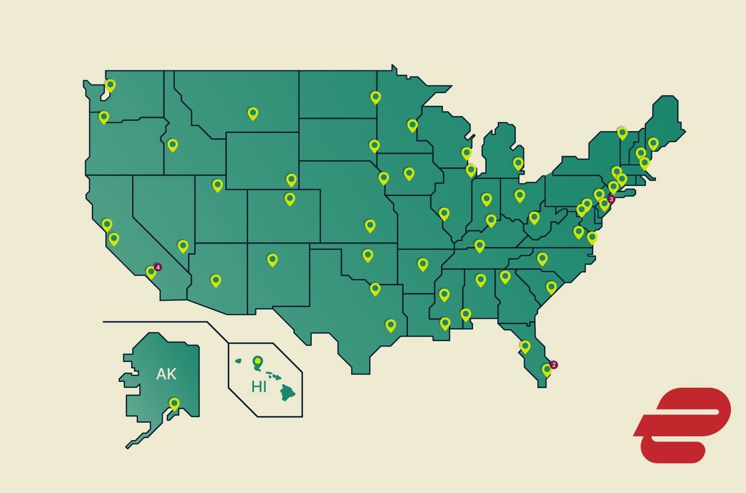 ExpressVPN carte US 2025