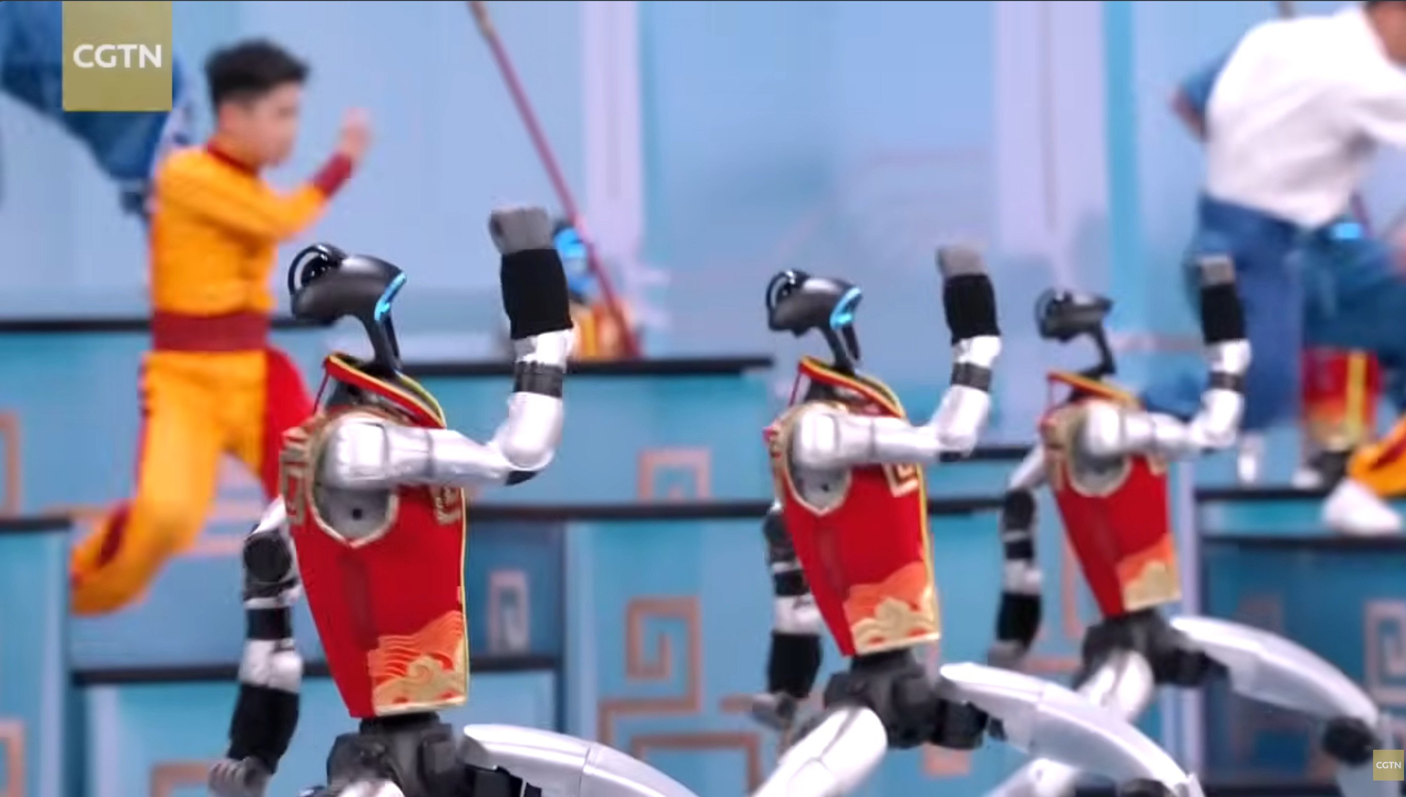 Les robots Unitree du spectacle du Nouvel An chinois diffusé à la télévision d'état. ©CGTN