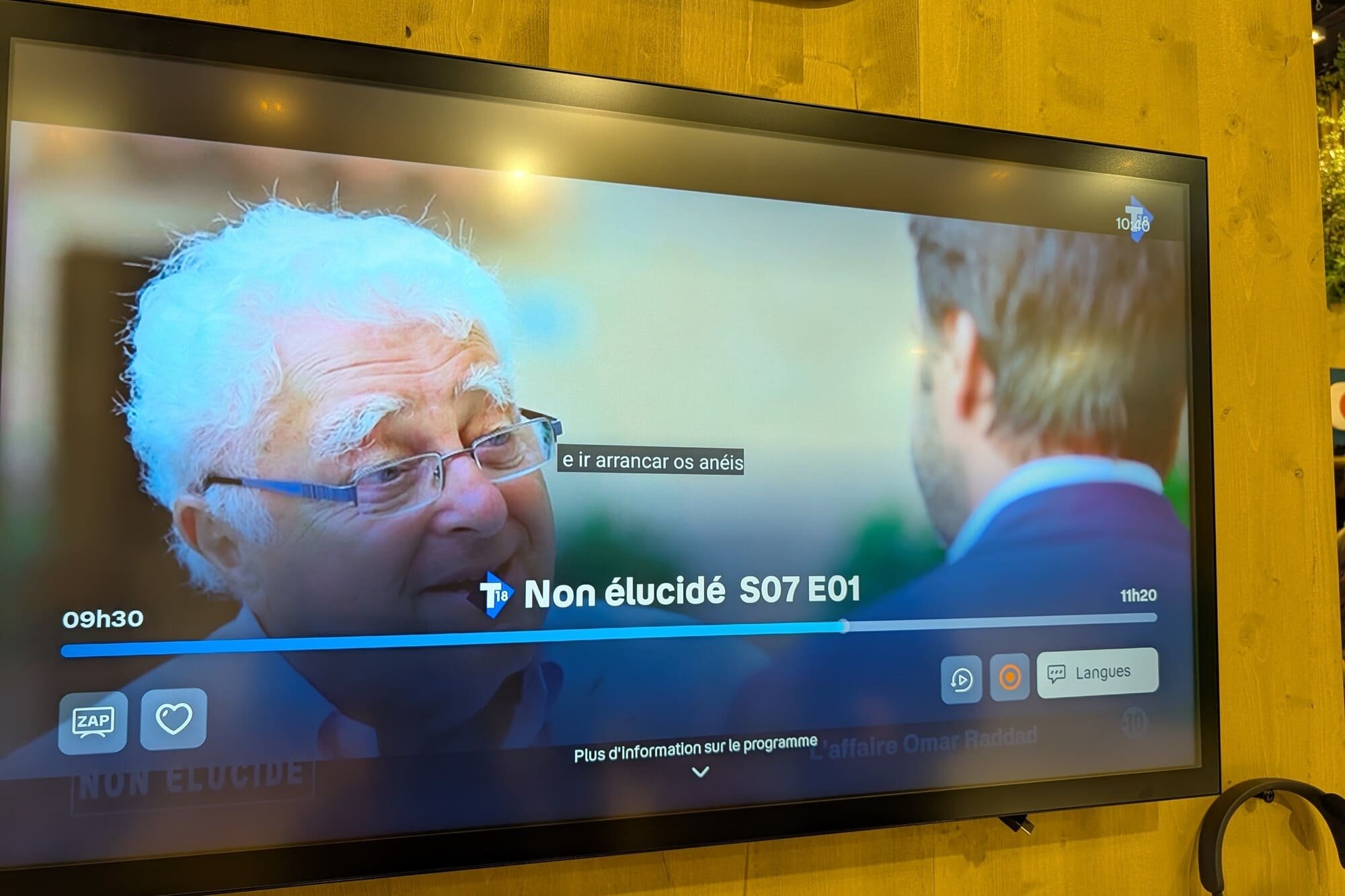 La traduction instantanée à l'œuvre, désolé pour la programmation, le hasard a fait les choses. © Alexandre Boero / Clubic