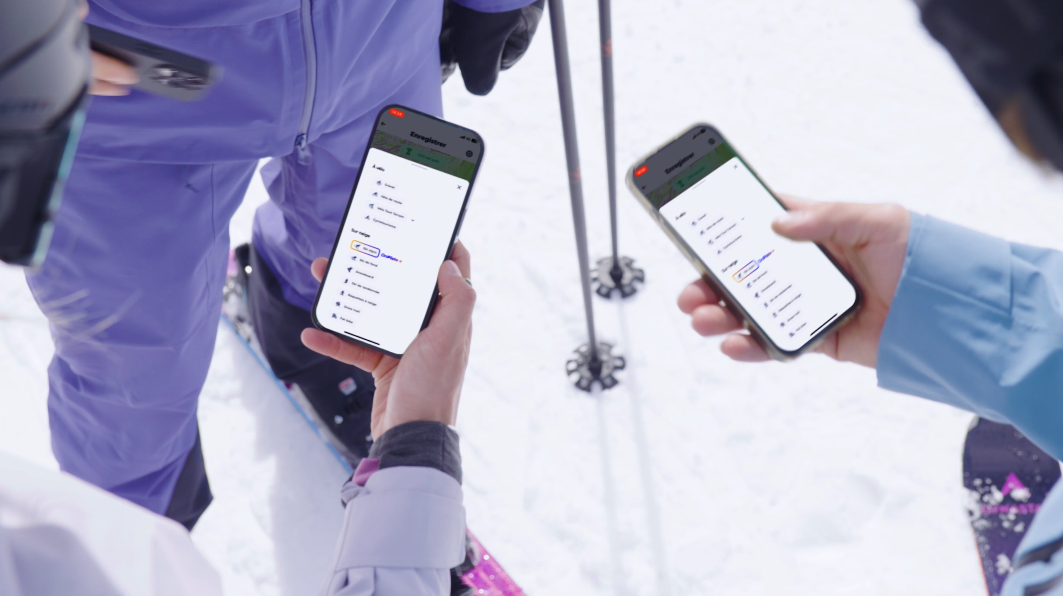 Laissez l'appli OnPiste tourner en arrière-plan lors de vos sessions de ski et obtenez à l'issue de celles-ci un score détaillé de vos performances. ©Rossignol