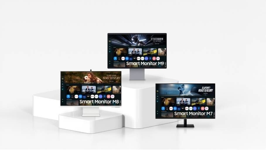 La nouvelle gamme Smart Monitors se compose de trois écrans. ©Samsung