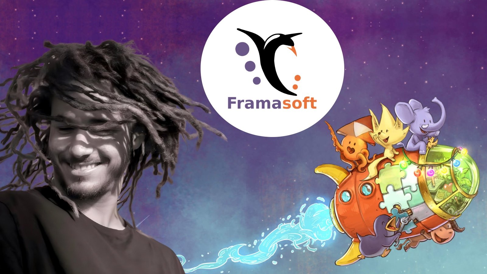 Gaëtan Chabert, alias Booteille, responsable de la communication chez Framasoft