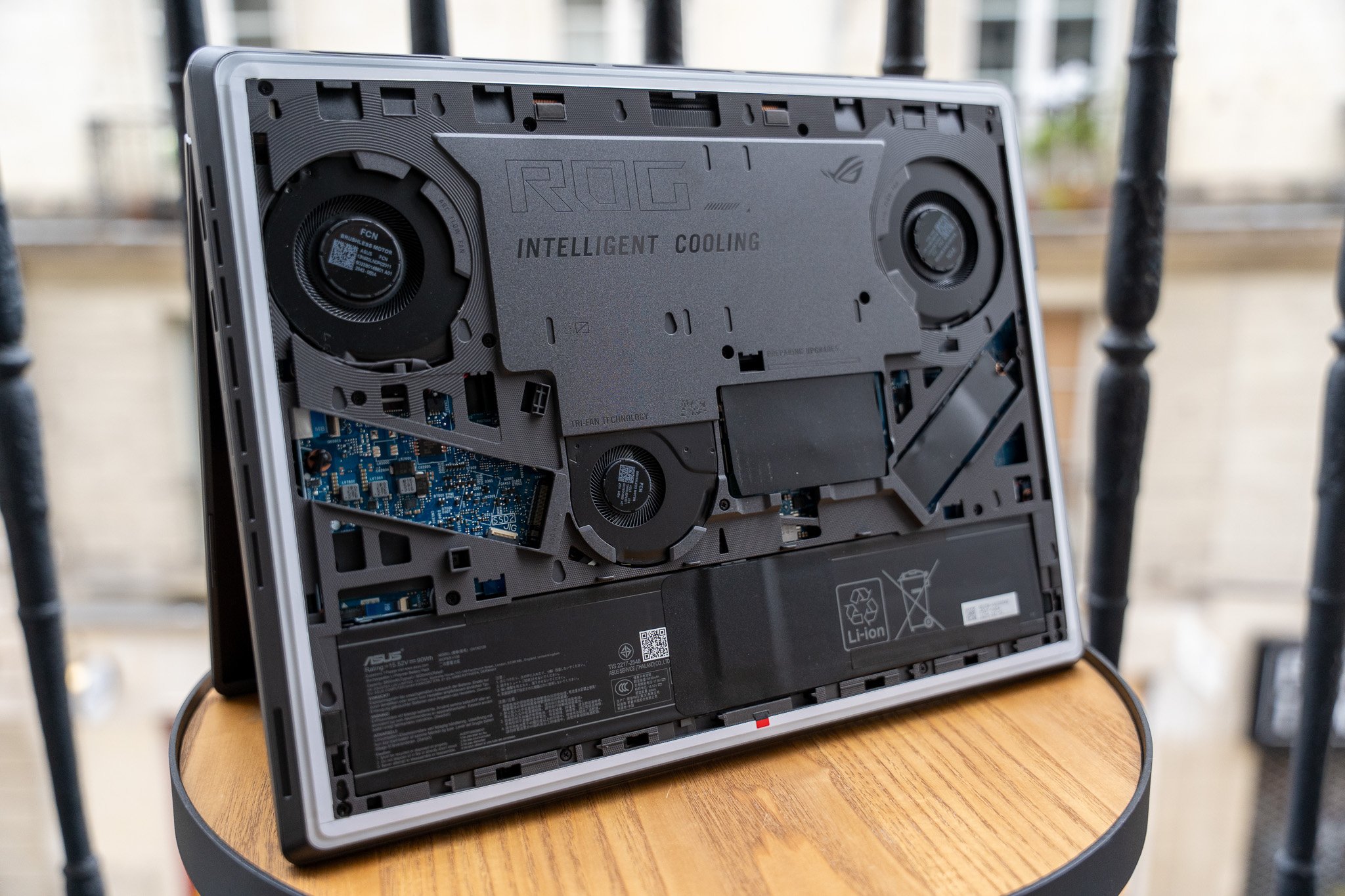 Le système de dissipation thermique du Rog Strix G16 2025. ©Nathan Le Gohlisse