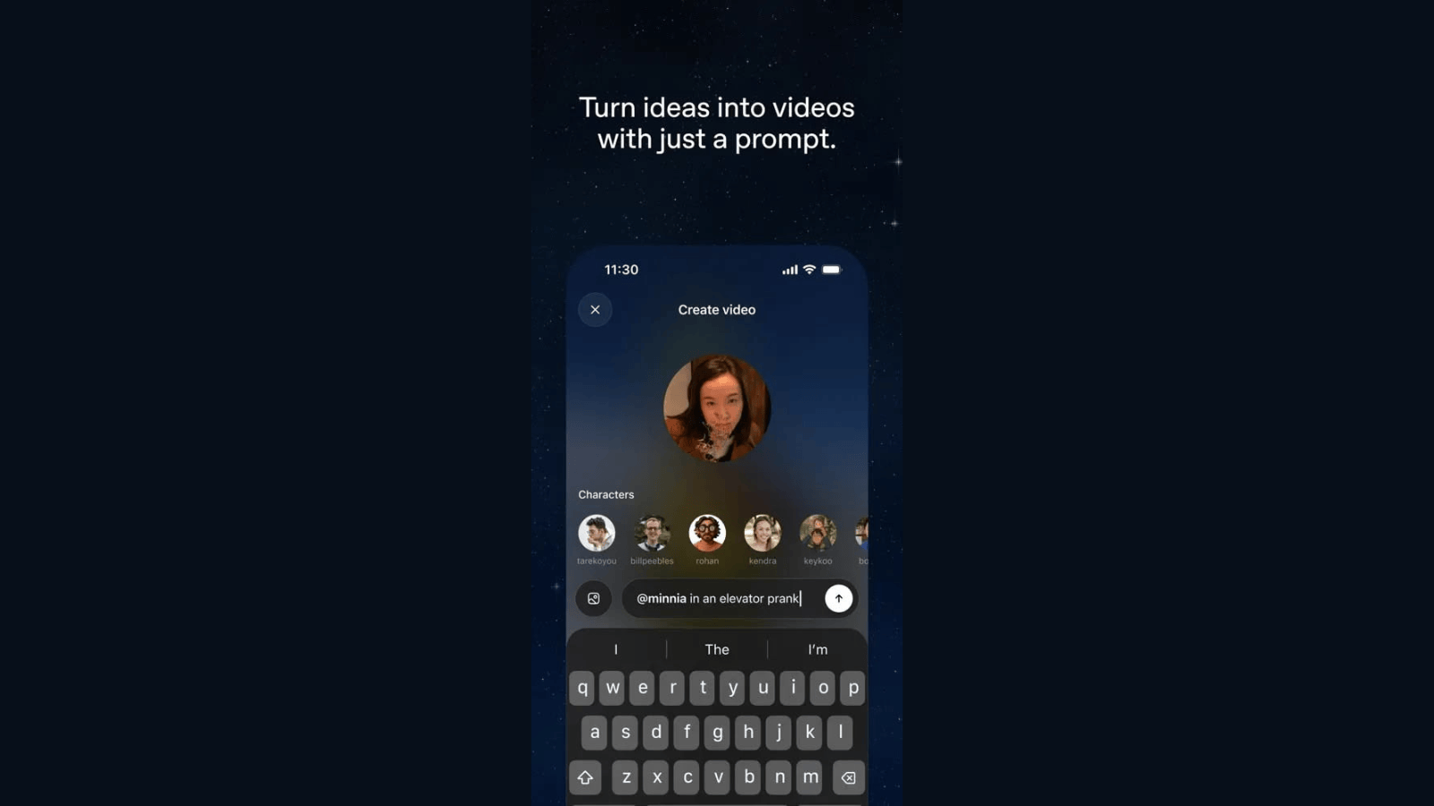 Application Sora, iOS © OpenAI