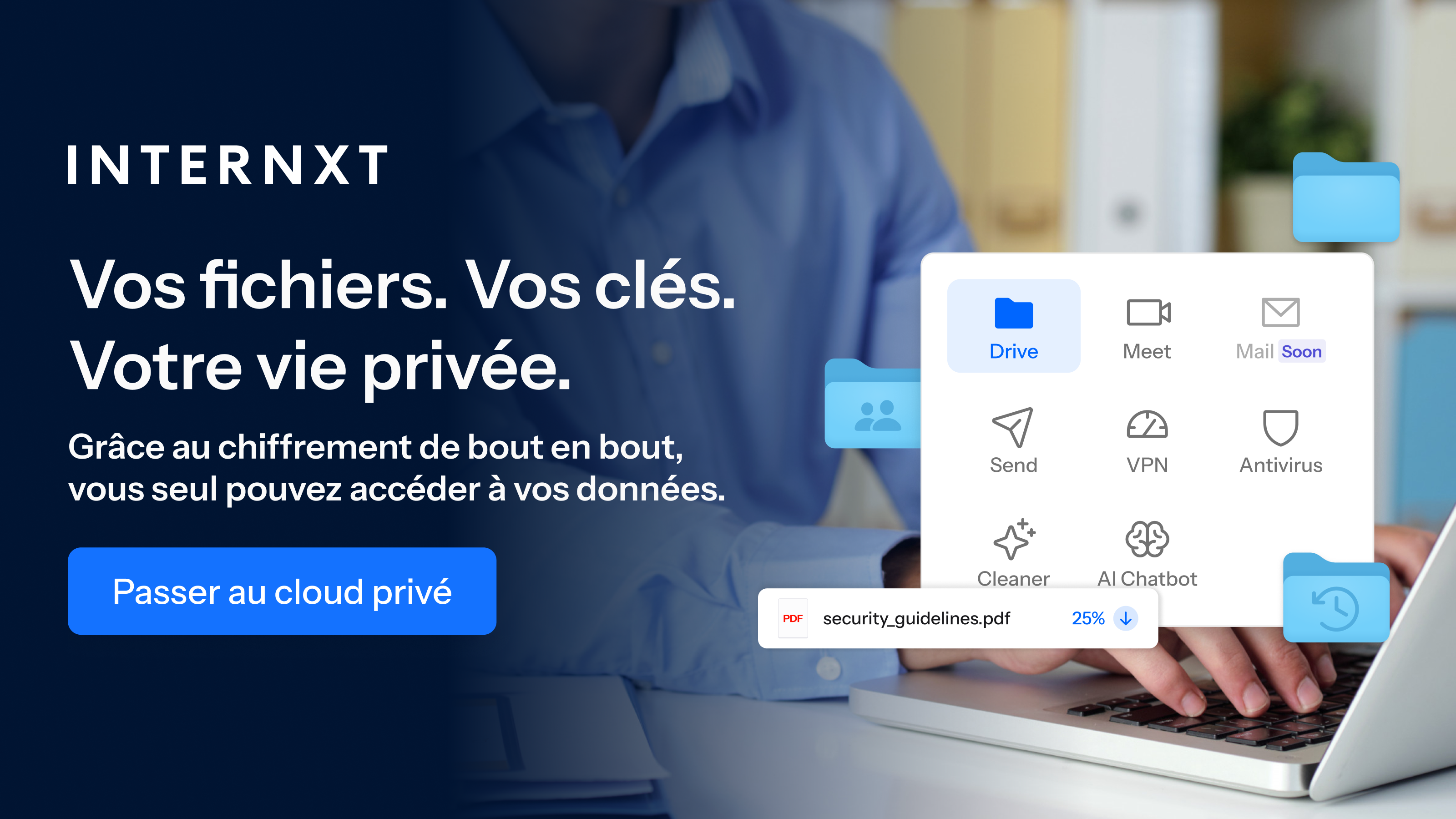 Internxt propose des remises avantageuses pour découvrir le service et toutes ses fonctionnalités. ©Internxt