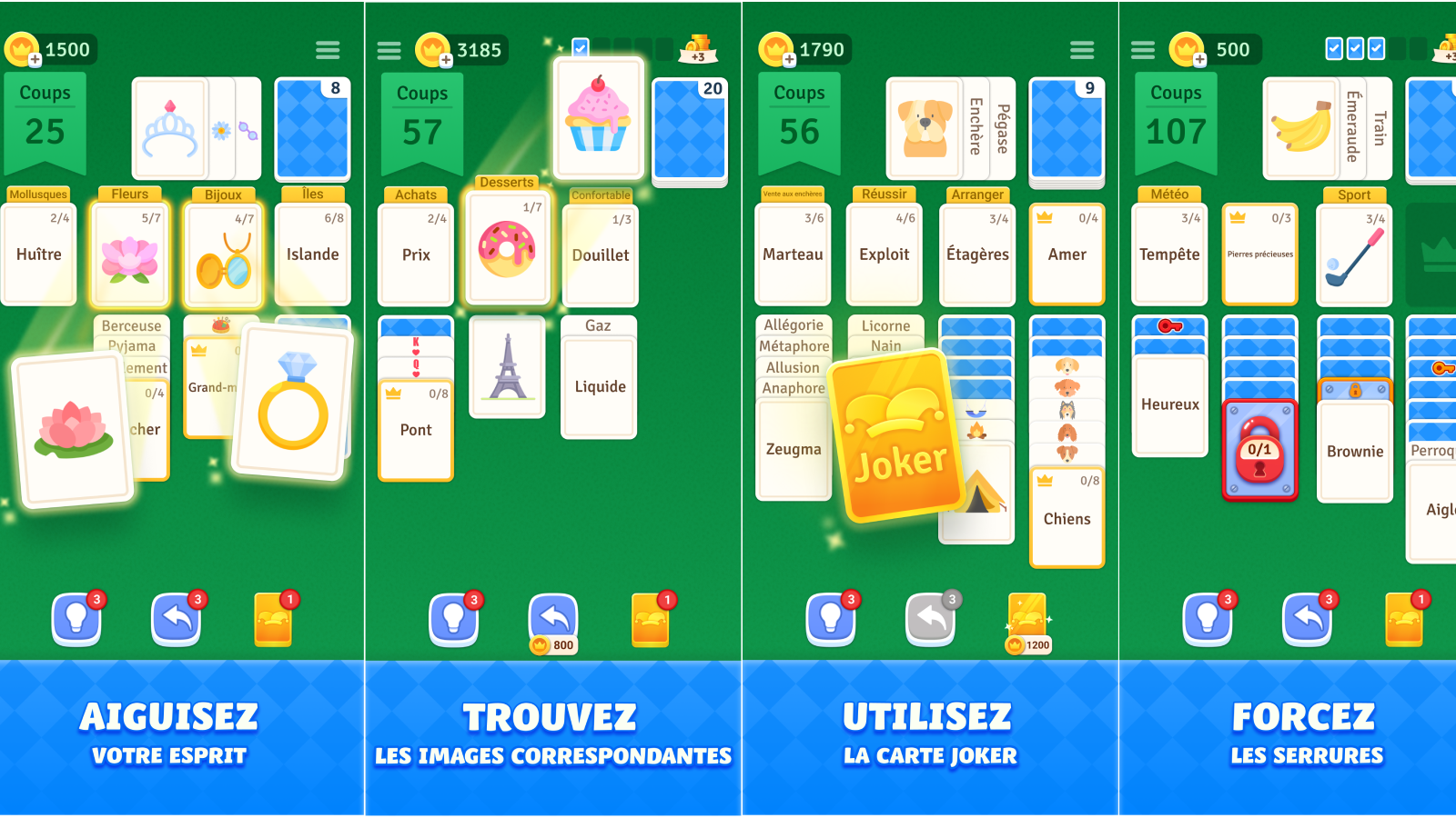 Solitaire Associations Journey mêle solitaire, cartes et puzzles d’associations pour proposer une expérience de jeu basée sur la logique et la progression par niveaux. © Hitapps Games Ltd.