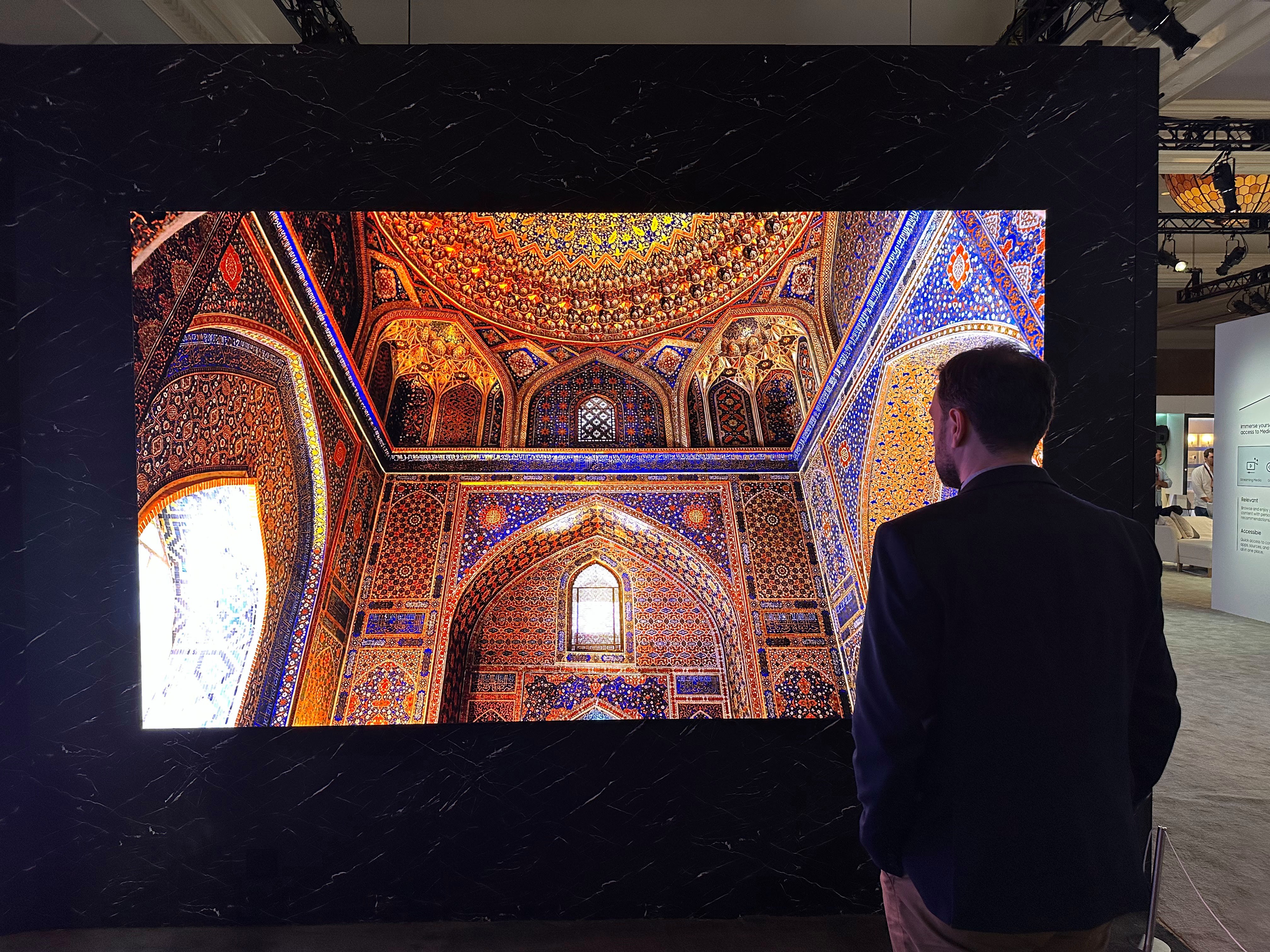 Le MicroLED de Samsung lors du CES à Las Vegas. © Colin Golberg