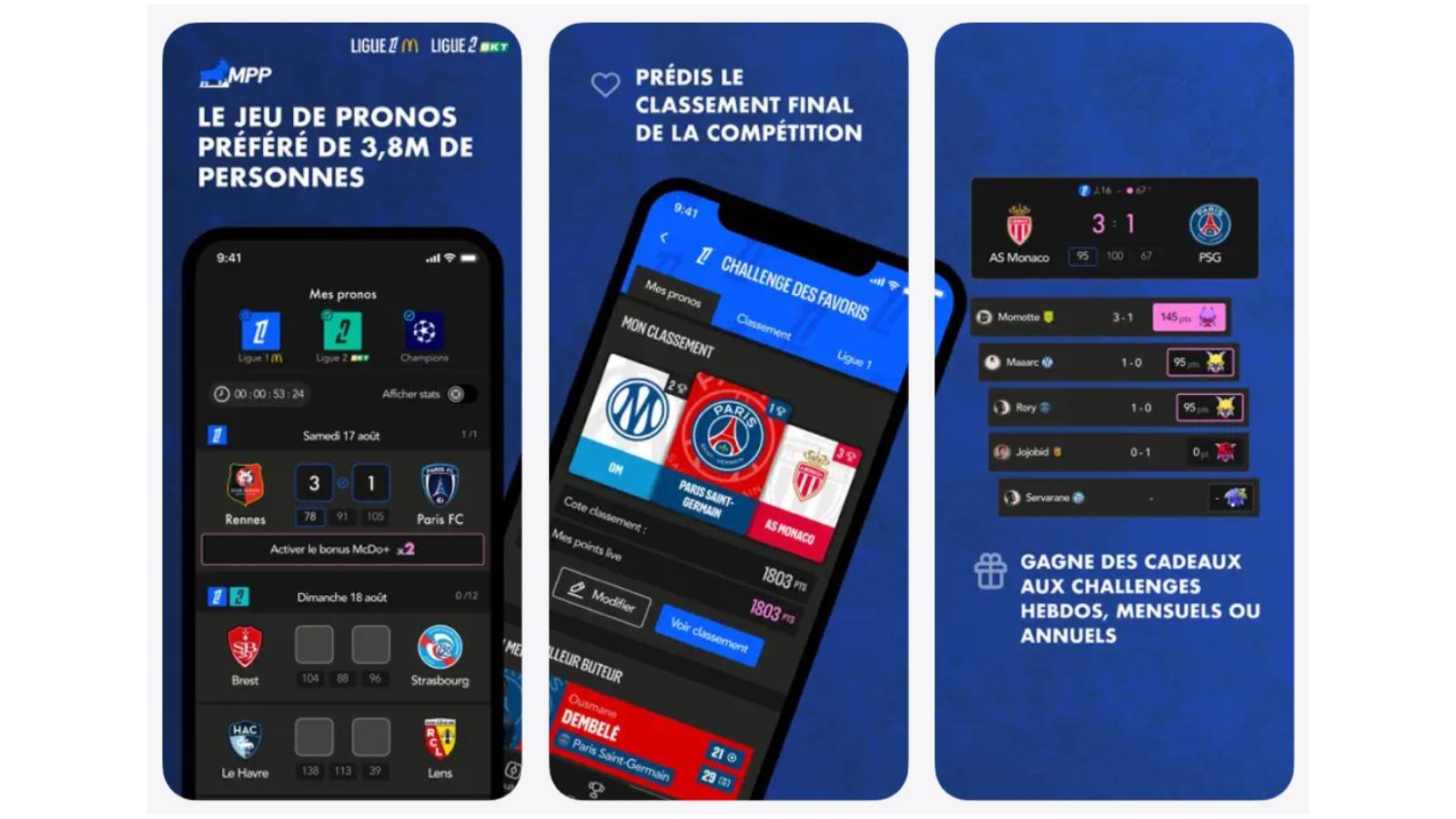 Mon Petit Prono est une application de pronostics de football qui vous permet de défier vos proches, de cumuler des points et de grimper dans les classements. © FANTALEAGUE