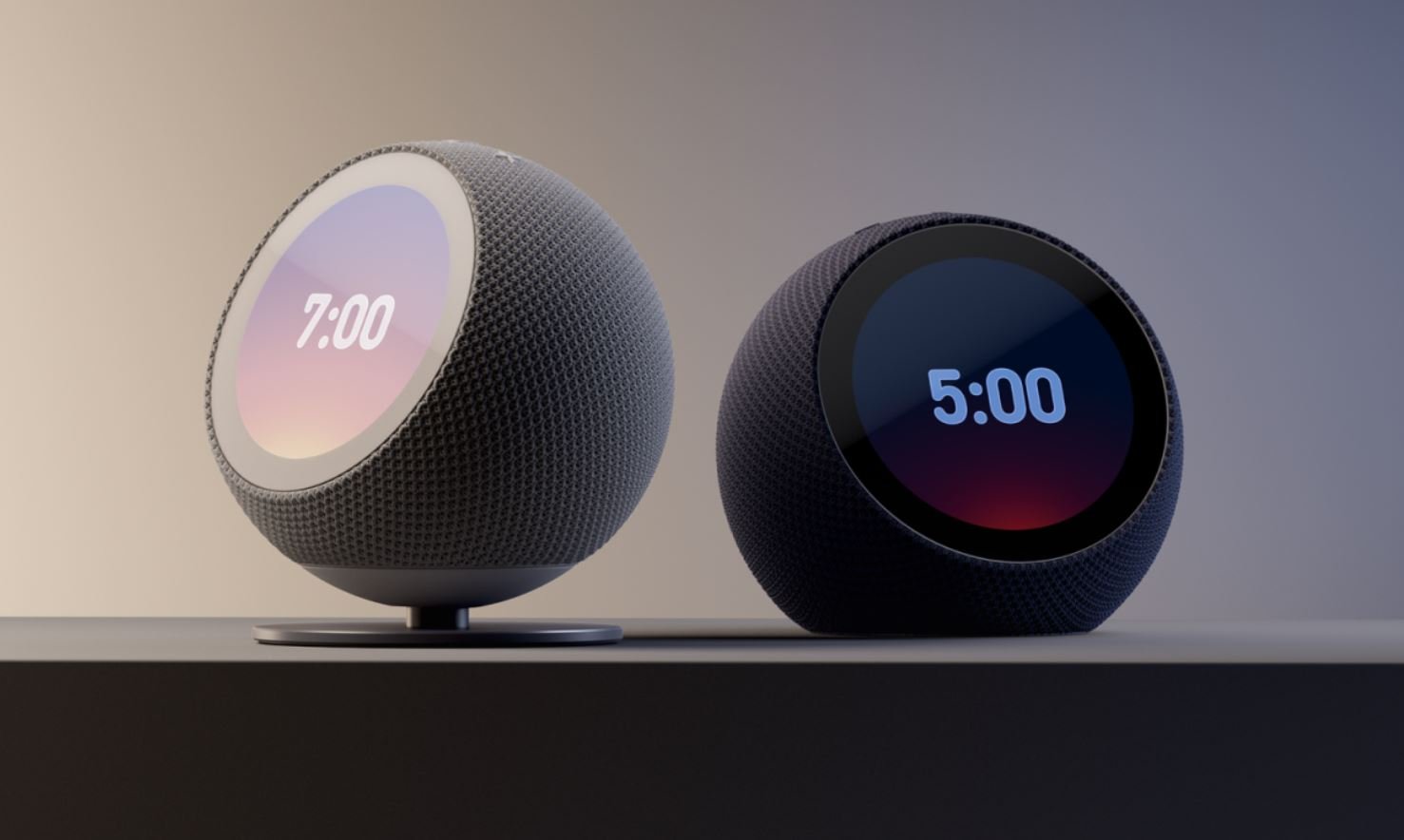 Décliné en Graphite, Glacier White et Coral Pink, le réveil Echo Time est proposé à 199,99 dollars (sans support). Quand même ! ©Amazon