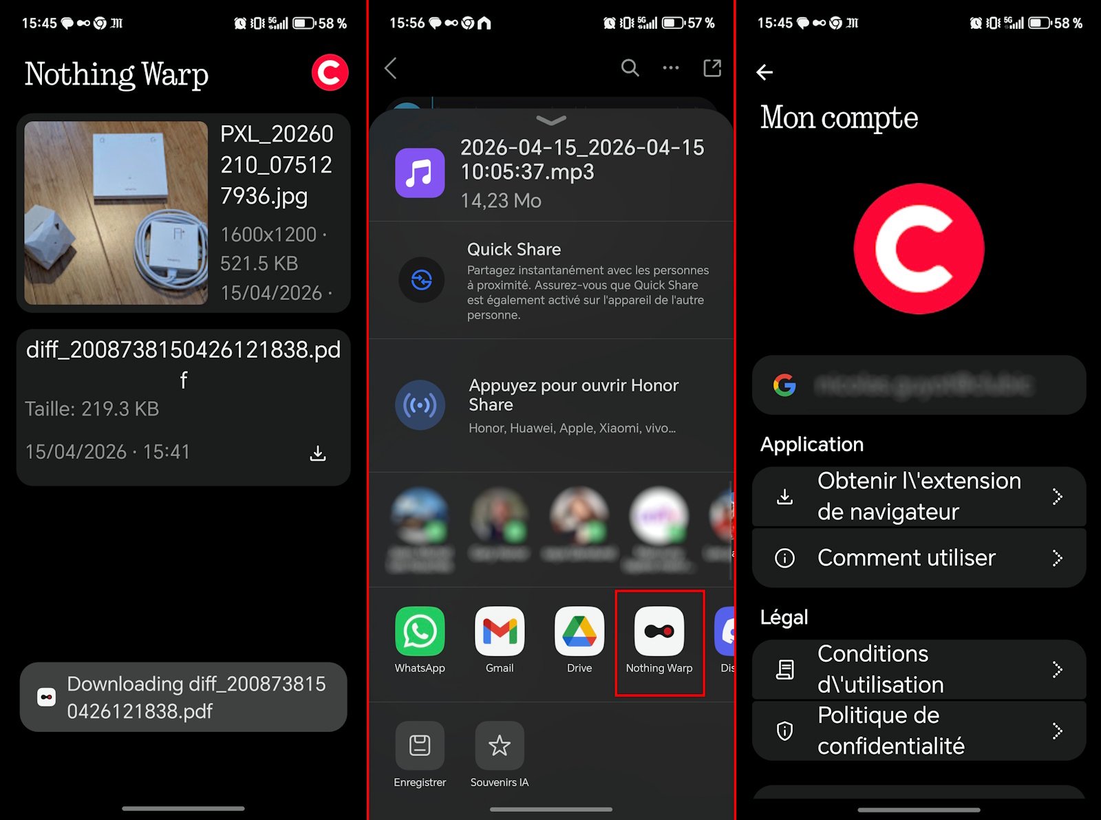 L'appli Warp est compatible avec n'importe quel smartphone Android. ©Nicolas Guyot