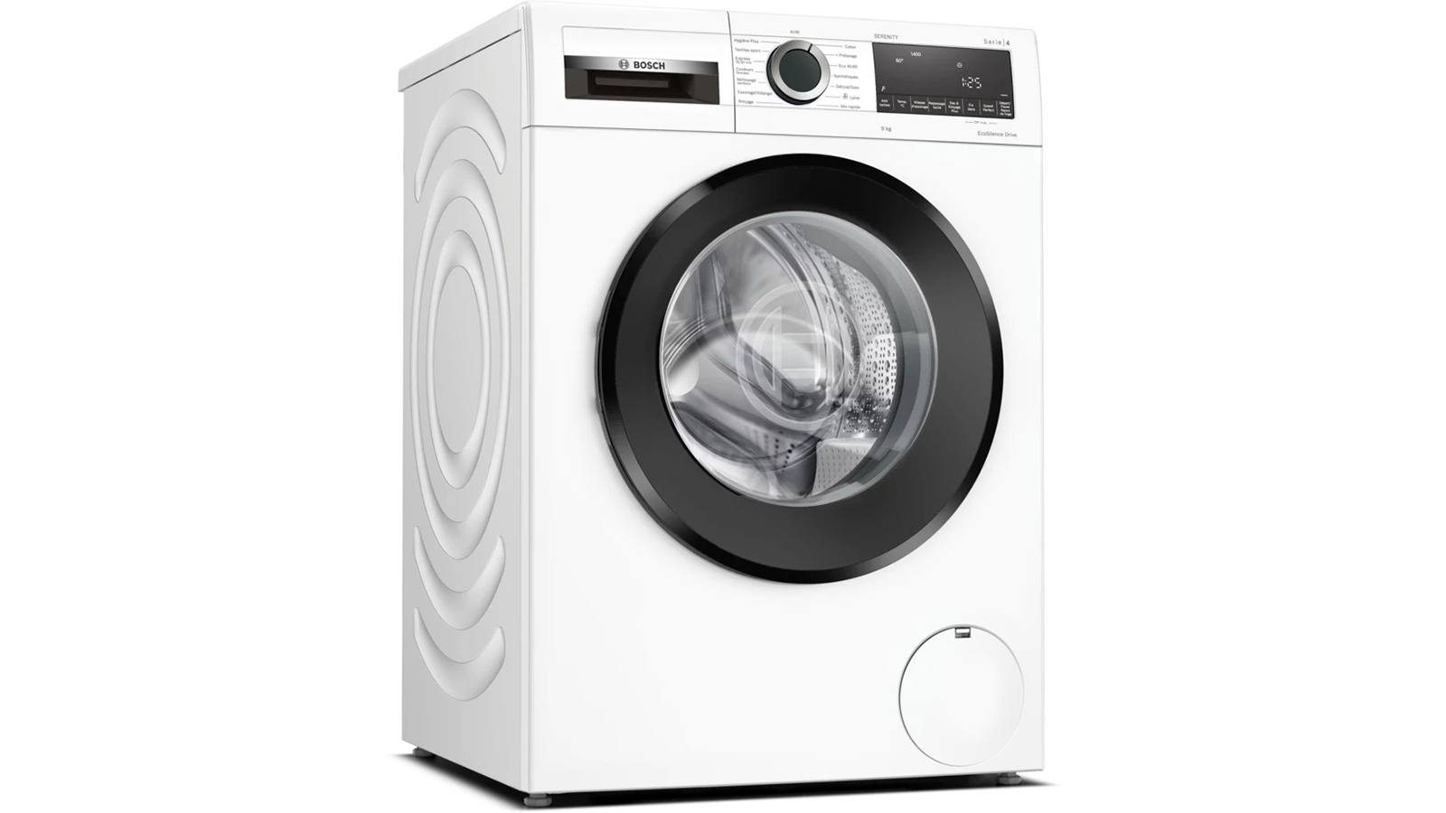 Le lave-linge Bosch Série 4 avec hublot frontal, capacité de 9 kg/65 litres