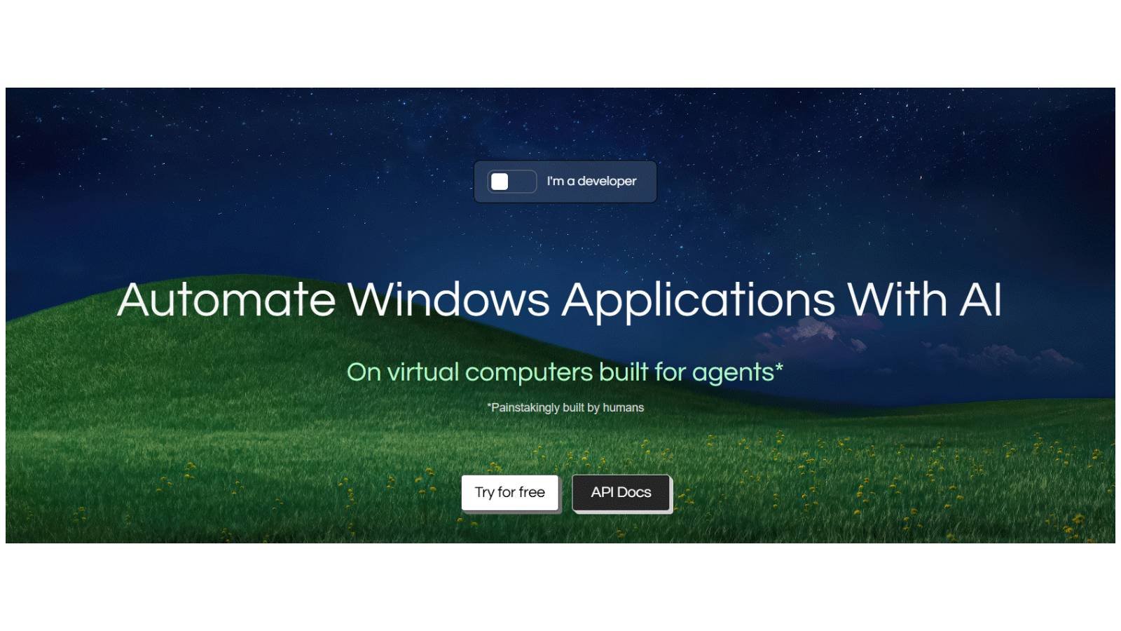 Skylight permet aux agents IA d'utiliser un ordinateur Windows dans le cloud. Grâce à son API et à ses SDK, elle facilite l'automatisation de tâches et le développement de workflows pilotés par l'intelligence artificielle. © Ledra AI Inc.