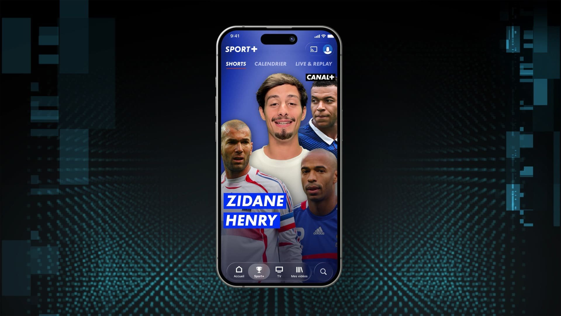 Sport+ mise sur les « Shorts », des vidéos verticales à faire défiler comme sur TikTok. © Canal+
