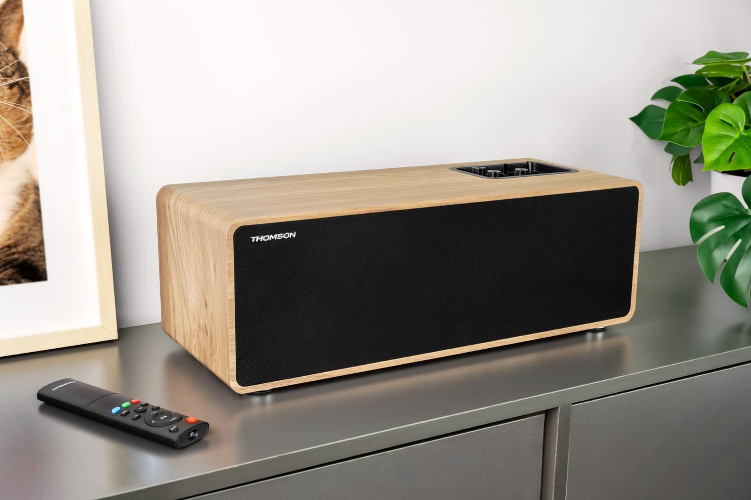 L'enceinte Thomson WS852 adopte un look sobre et simple. ©Thomson