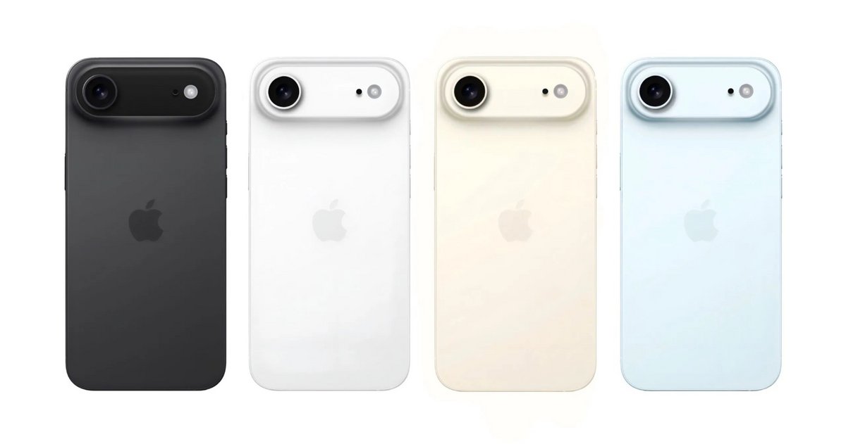 Les déclinaisons de couleurs prévues pour l'iPhone 17 Air. ©Clubic