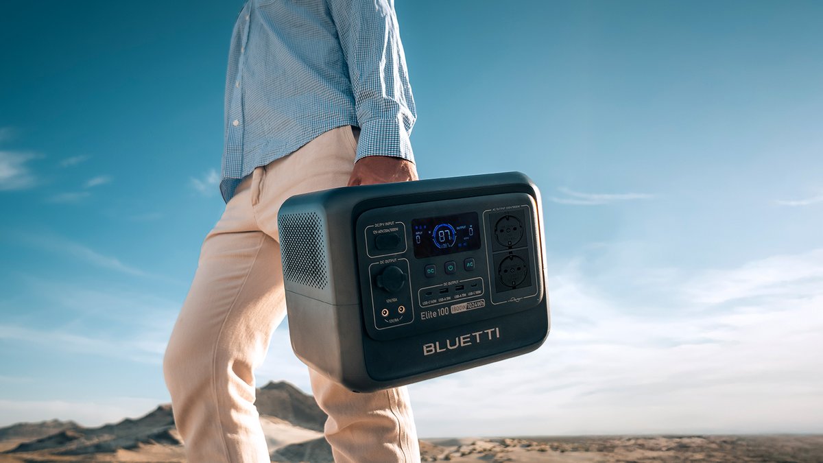 Avec ses 1 024 Wh de capacité et 1 800 W de puissance, elle alimente aussi bien vos appareils électroménagers que vos équipements électroniques ©BLUETTI