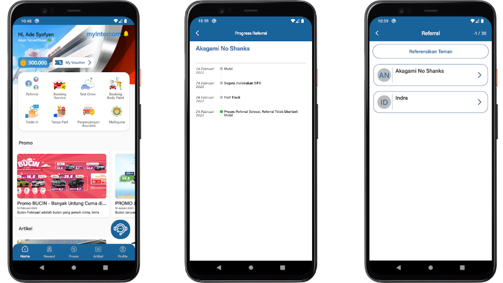 L’application Intercom permet aux clients de Toyota Intercom de gérer leurs recommandations, suivre leurs prospects et accéder à différents services automobiles. © Toyota Intercom