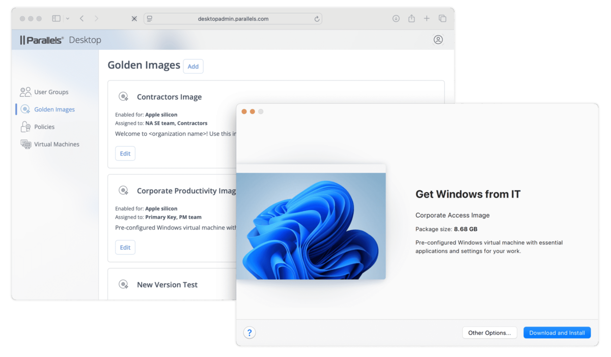 Parallels Desktop 26 - Golden images