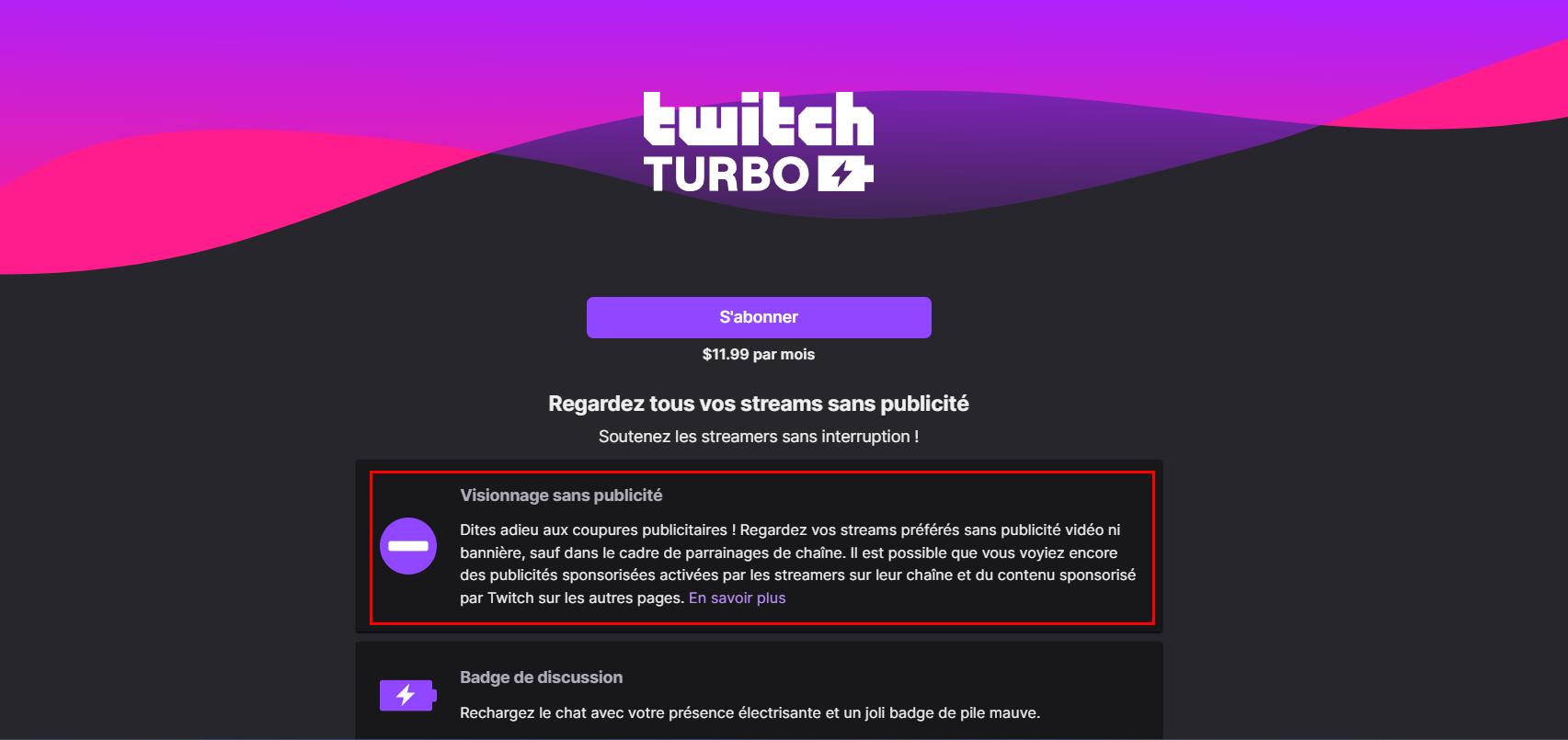 Twitch Turbo vous propose de payer pour supprimer les annonces... Enfin, pas toutes. © Clubic