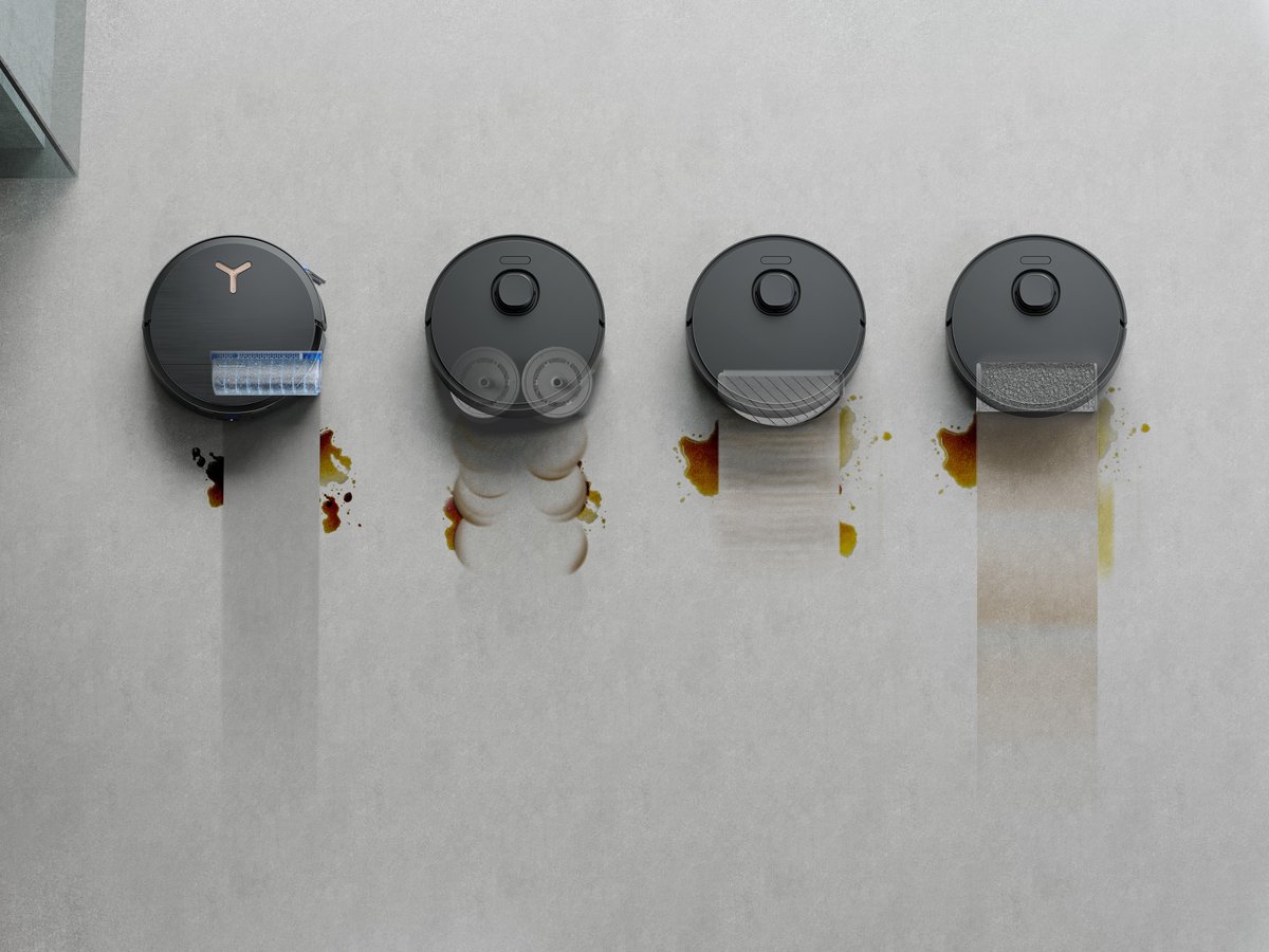 OZMO ROLLER serait plus efficace sur les taches au sol © Ecovacs