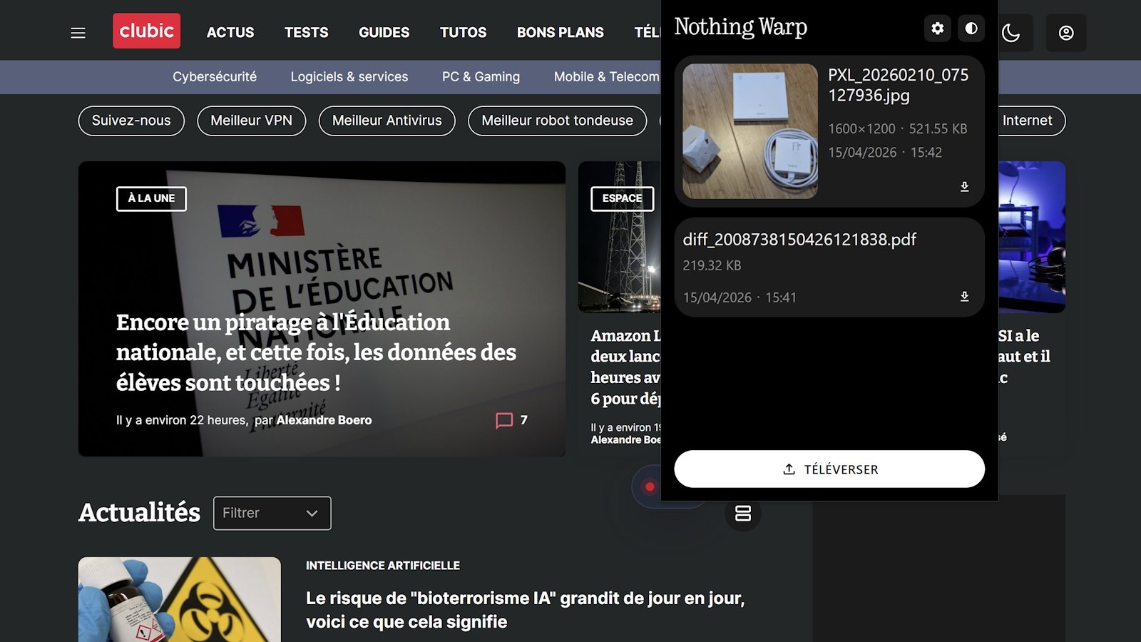L'extension Warp à installer sur le navigateur Chromium de votre ordinateur. ©Nicolas Guyot