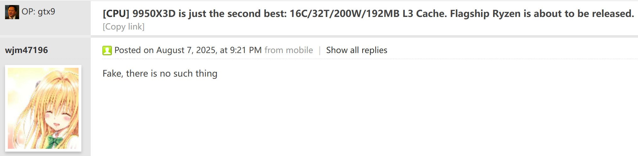 Quand la question du doublement du cache X3D chez AMD divise les leakers. ©VideoCardz