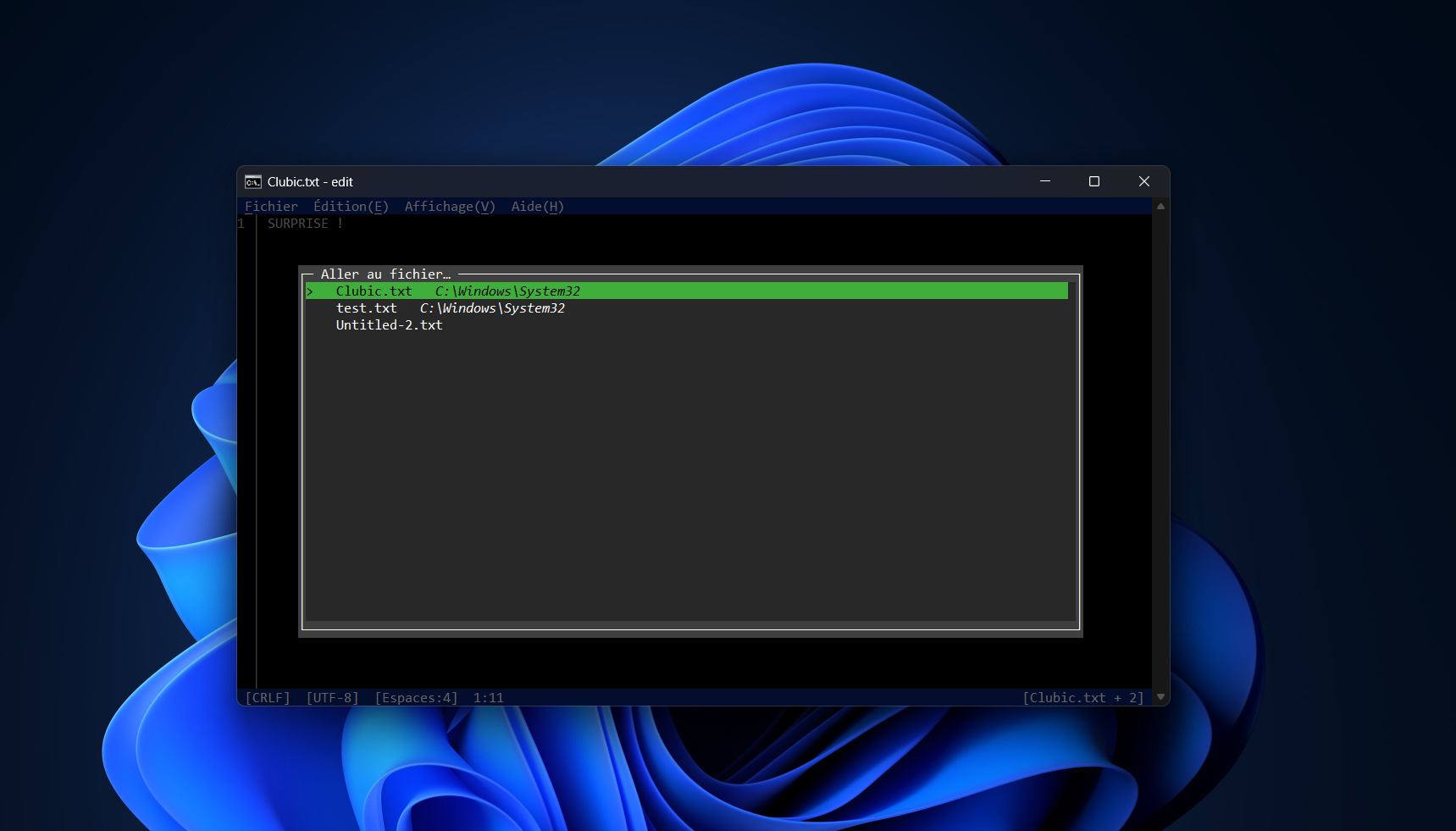 Windows 11 cache une surprise dans le terminal qui va parler aux anciens. © Clubic
