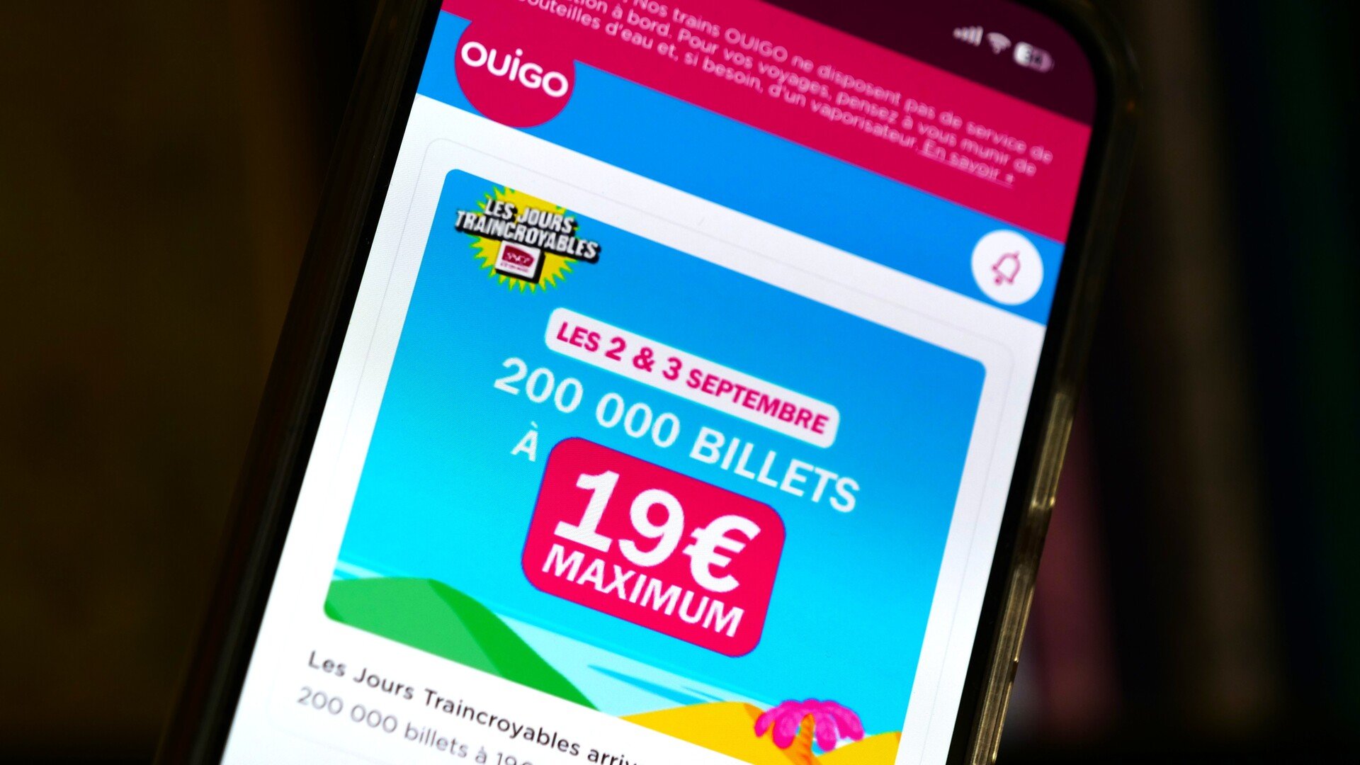 OUIGO relance les petits prix avec 200 000 billets à moins de 19 euros. © Alexandre Boero / Clubic