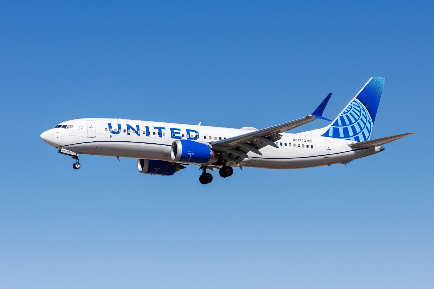 Un Boeing 737 MAX de la United Airlines. ©Markus Mainka / Shutterstock