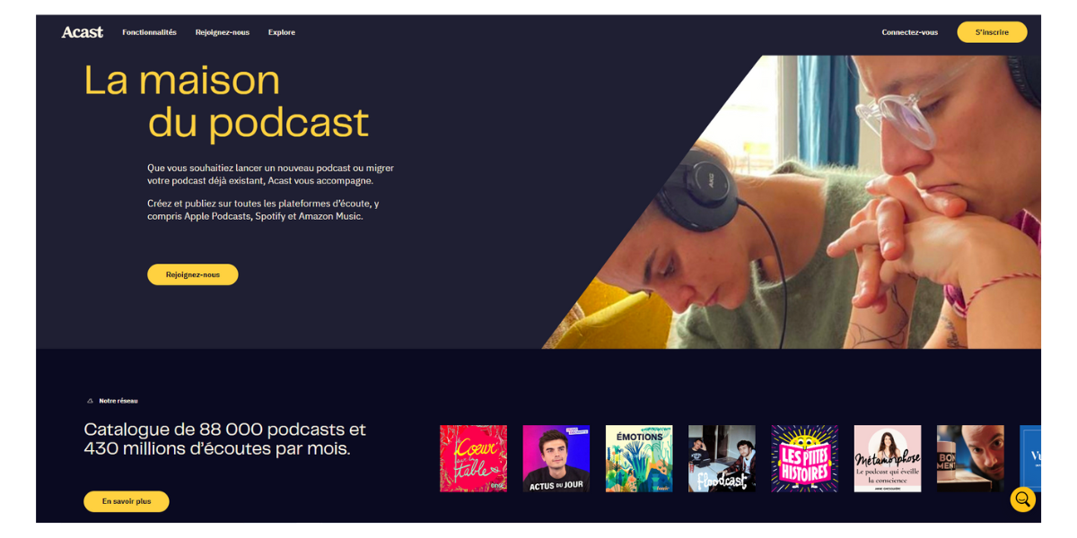 Acast présente un catalogue riche de plusieurs milliers de podcasts divers et variés.