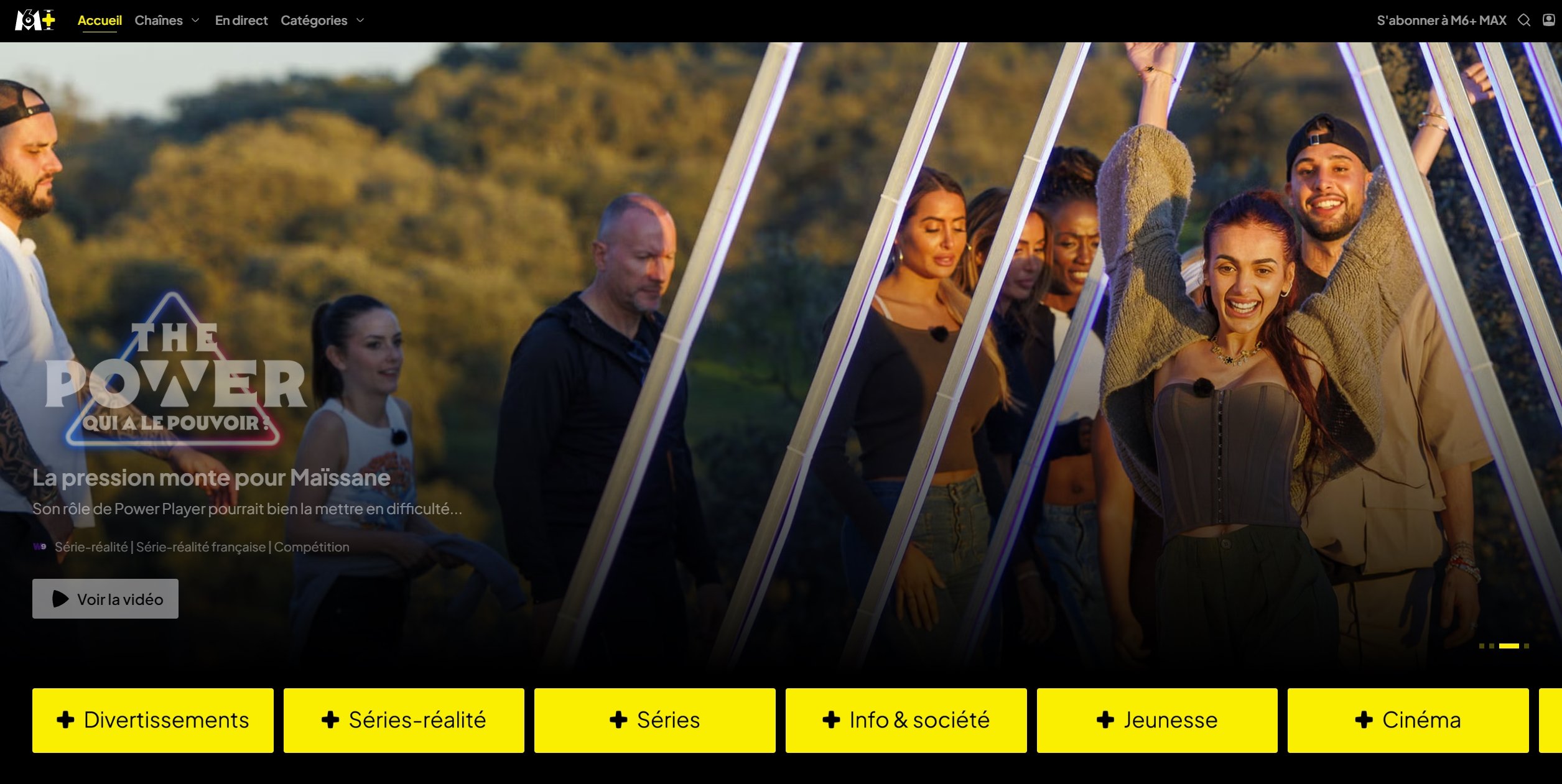 L'accueil de M6+ sur le web © Capture d'écran Clubic
