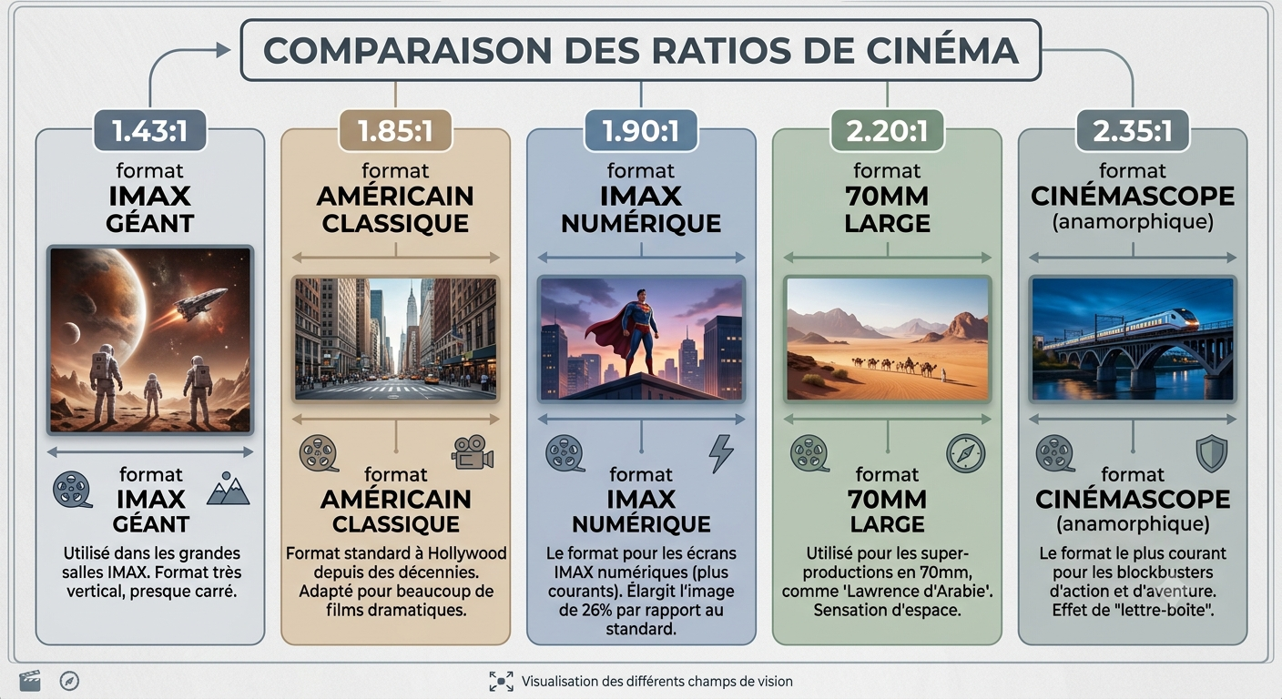 Les ratios d'images les plus utilisés au cinéma - Image générée par IA