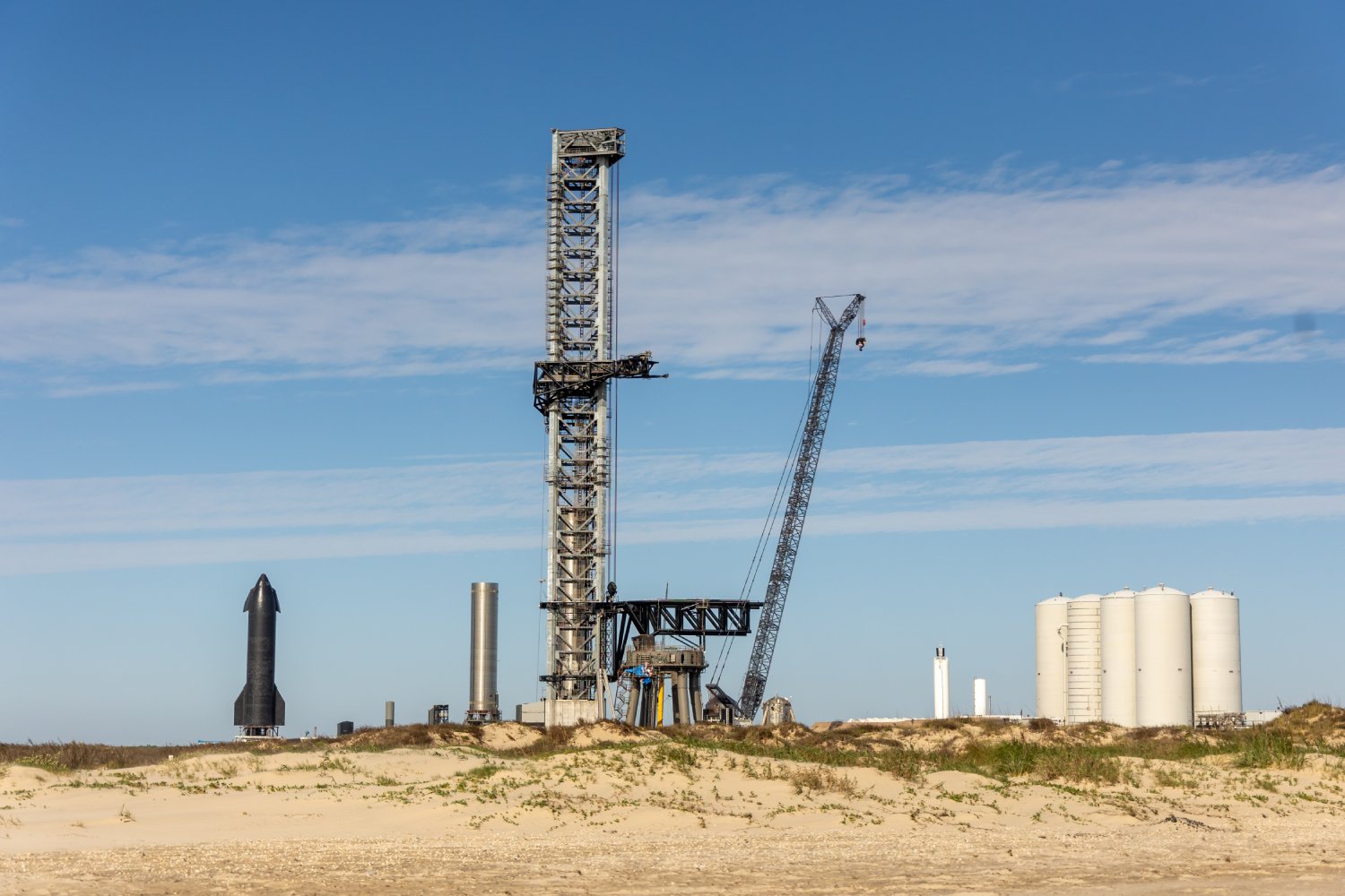 La base de lancement de SpaceX, à proximité de la plage de Boca Chica, dans le Texas. ©DAL Photography / Shutterstock