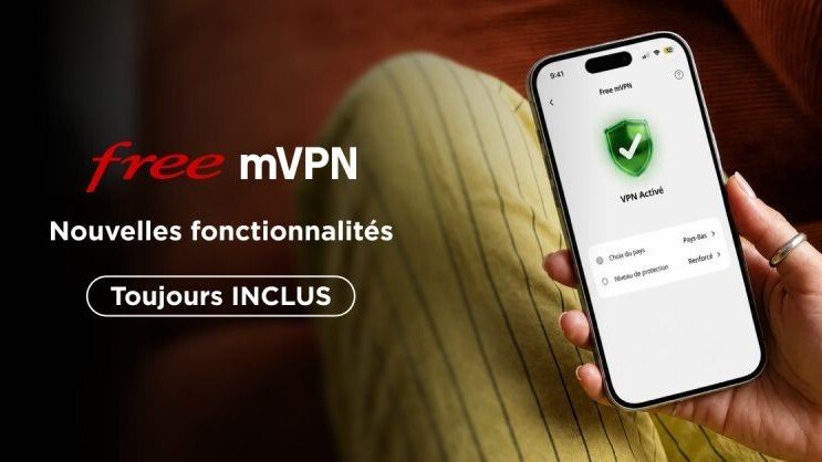 FreePays de sortie et niveau de filtrage se règlent désormais directement depuis l’application Free. © Free