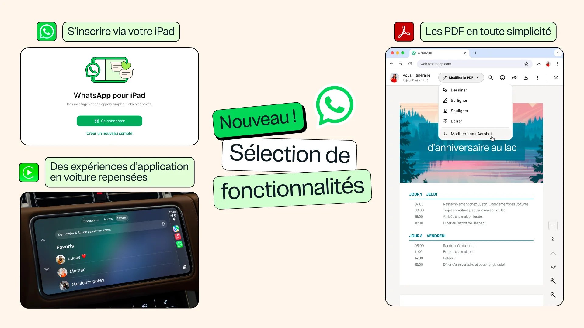 whatsapp nouveautés