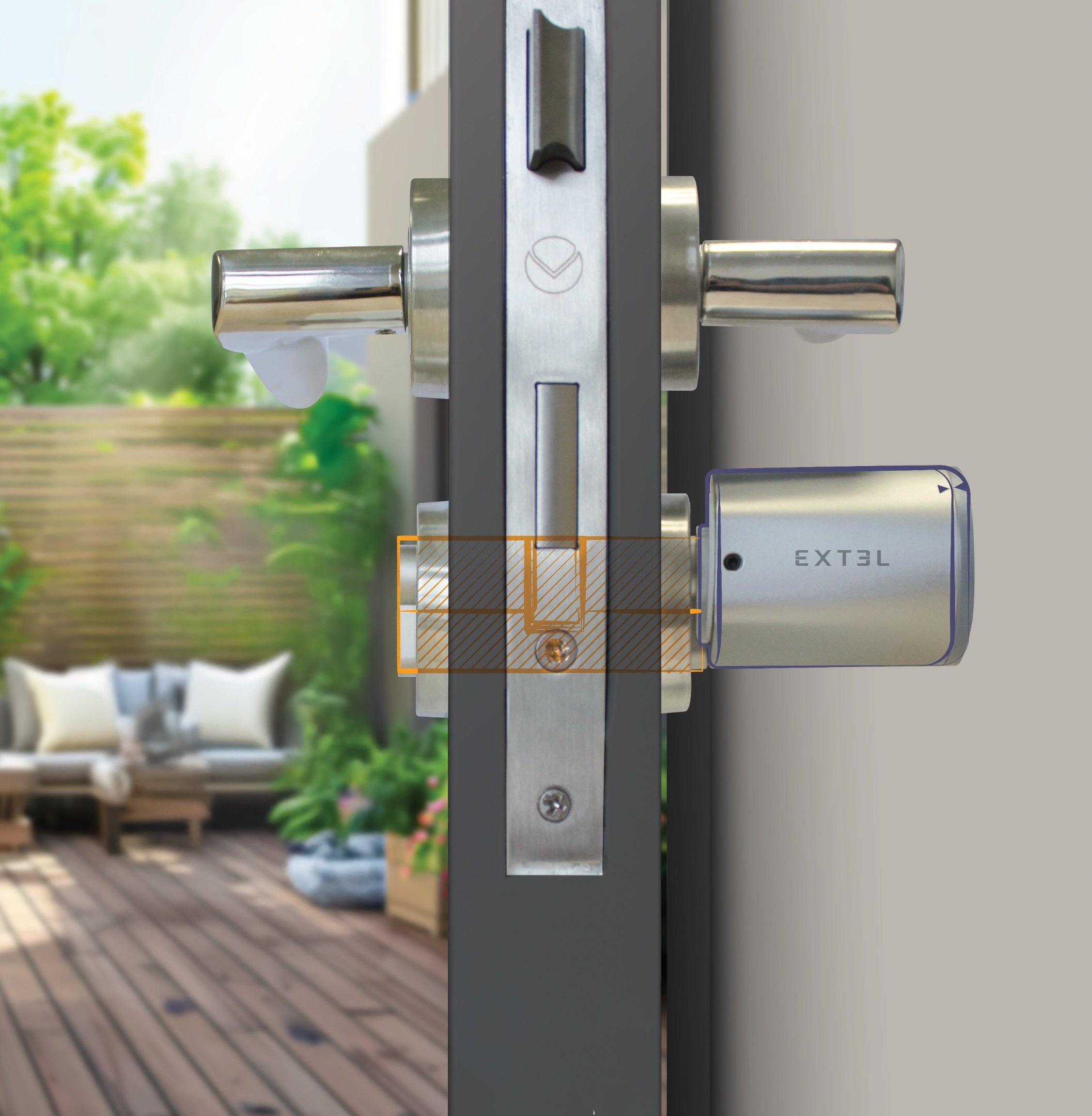 Pour installer la serrure Extel Lock sur votre porte, vous devrez changer son cylindre. ©Extel